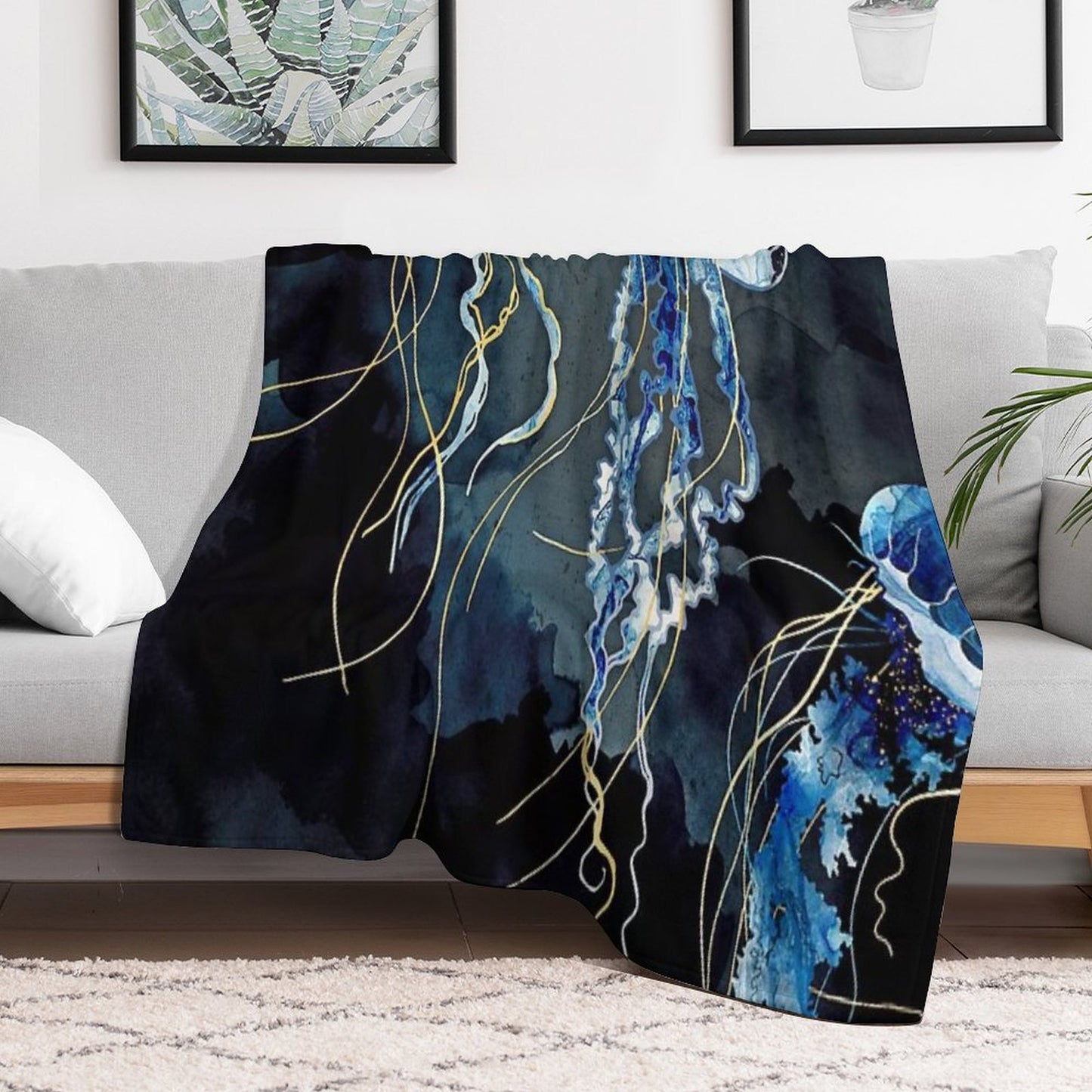 Metallic Ocean III Comfort Throw Blanket