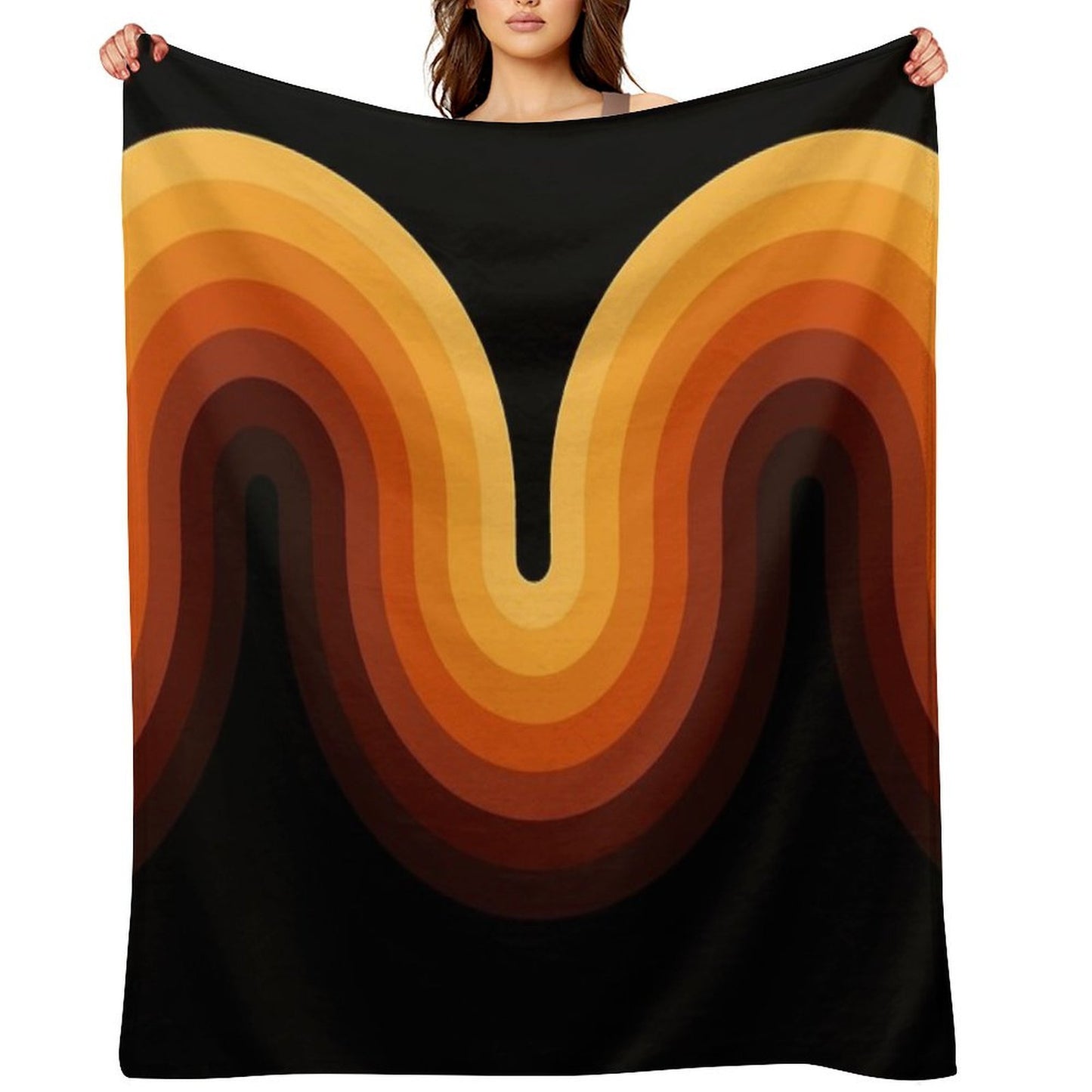 Retro Wave Anti-pilling Throw Blanket