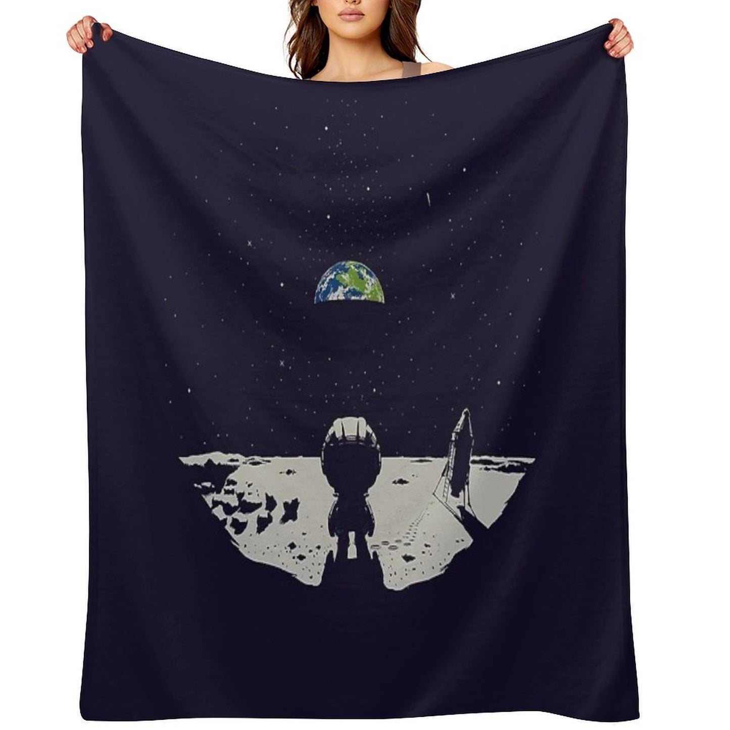 Lonely Space Wrinkle-free Throw Blanket