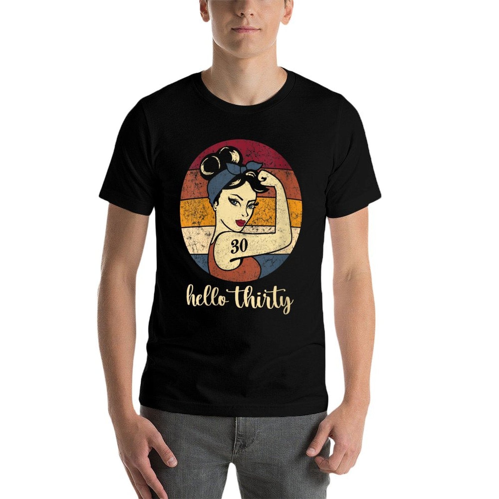 Womens Hello Thirty 30th Birthday Gifts Women Funny Hello 30  Soft T-Shirt