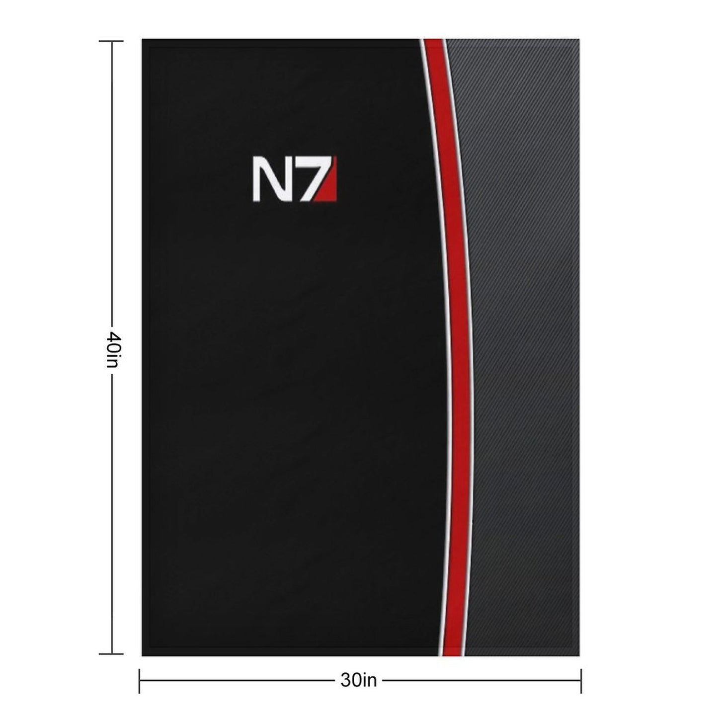 N7 Mass Effect Emblem! Plush Throw Blanket