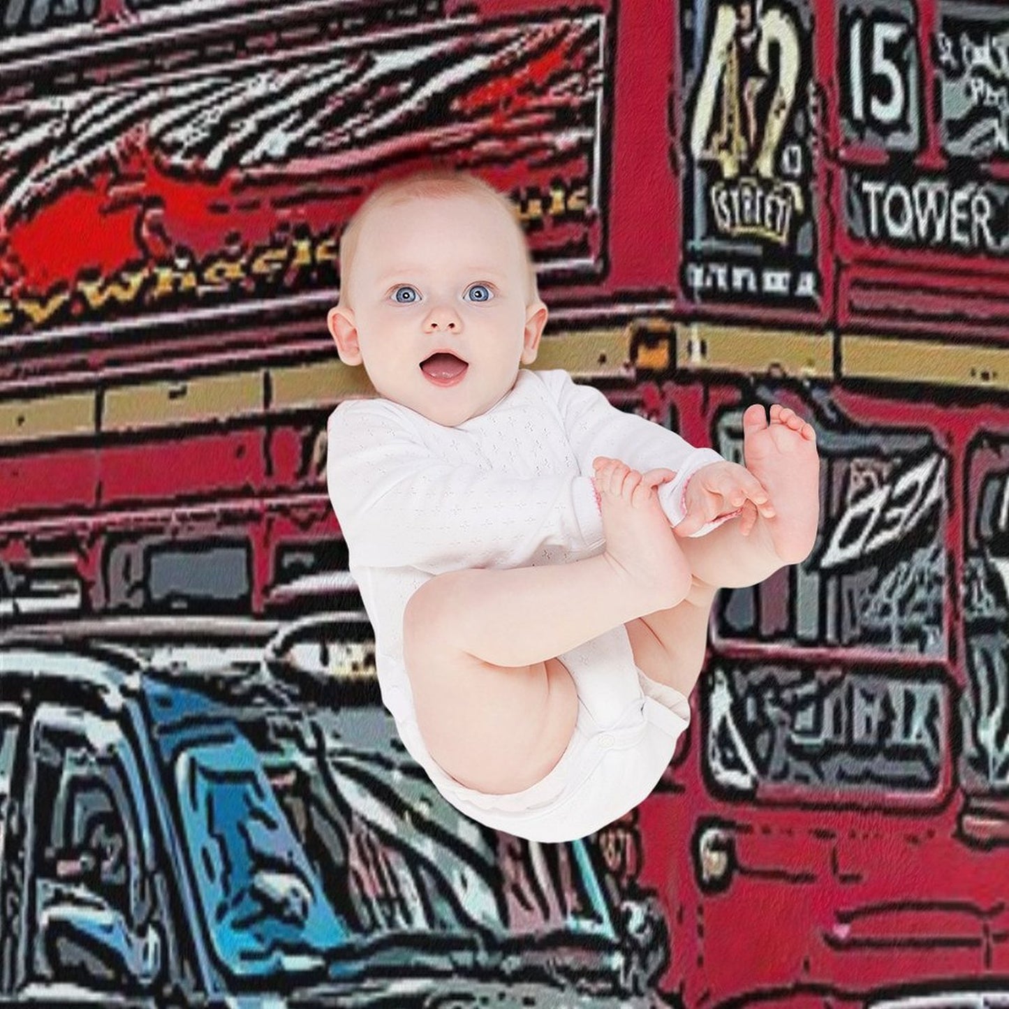 London Bus And Cab Multi-functional Throw Blanket