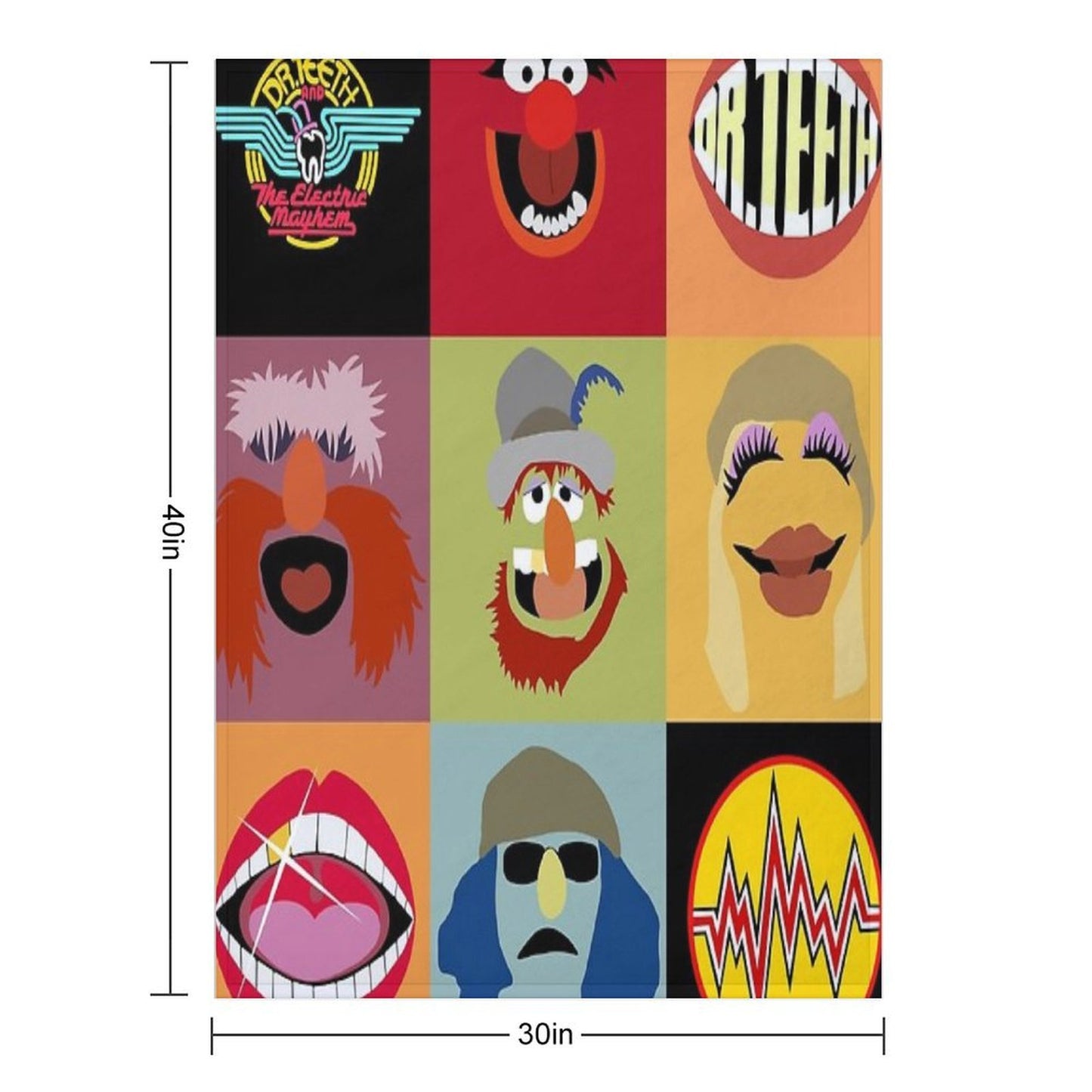 Dr. Teeth And The Electric Mayhem Anti-pilling Throw Blanket