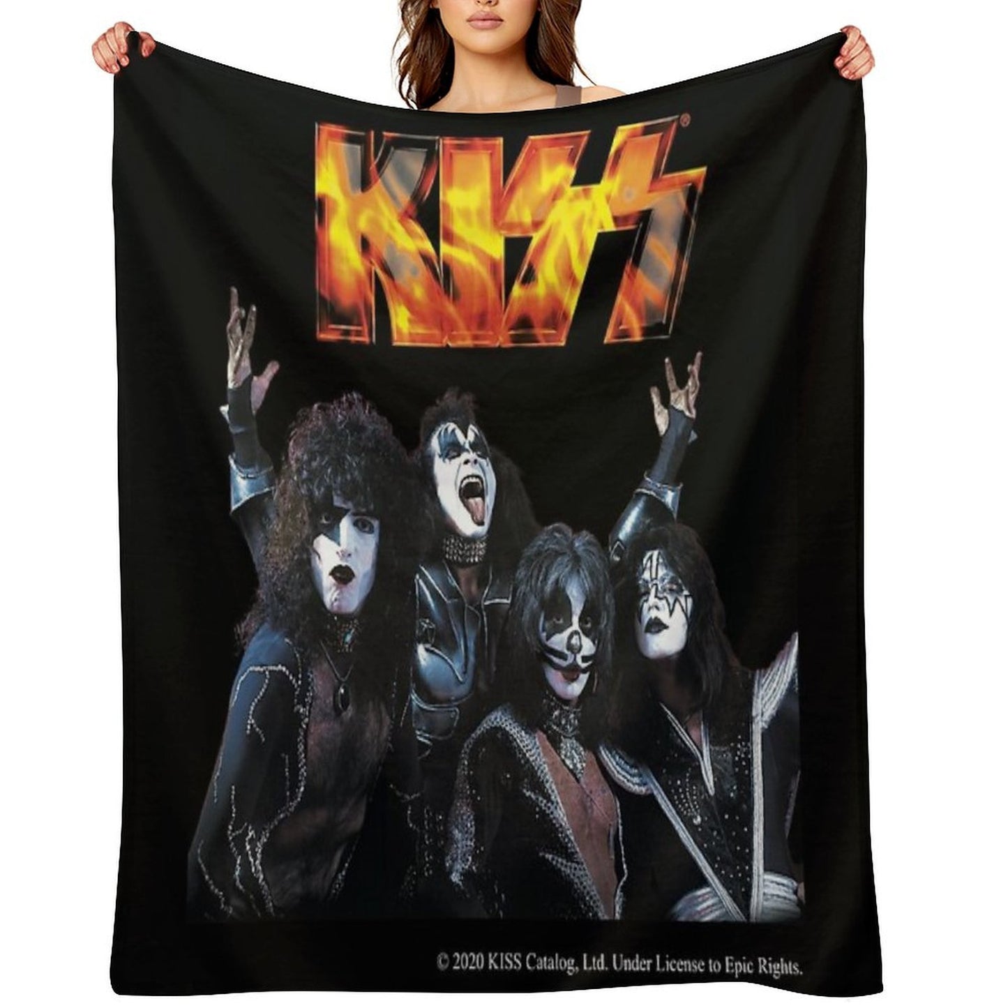 KISS Band Easy Care Throw Blanket