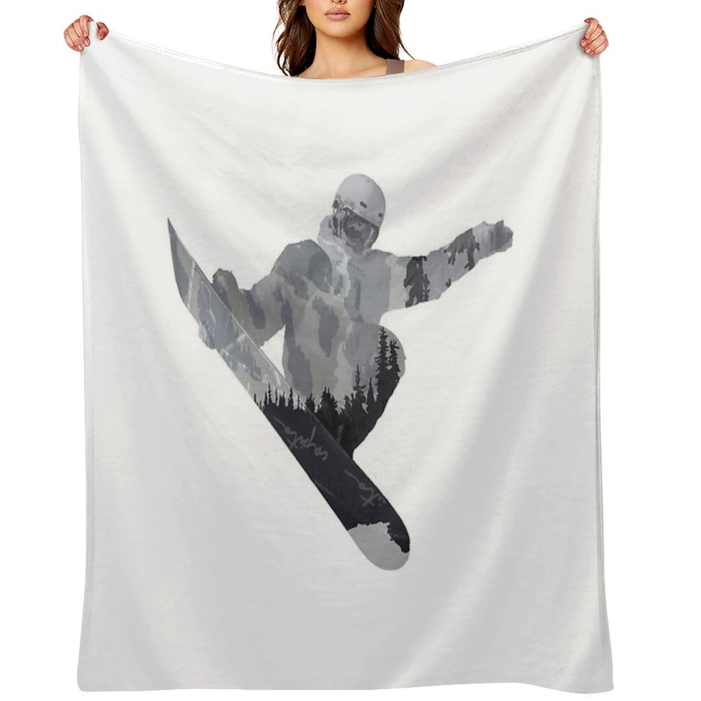 Snowboard Exposure SP DopeyArt Eco-conscious Throw Blanket