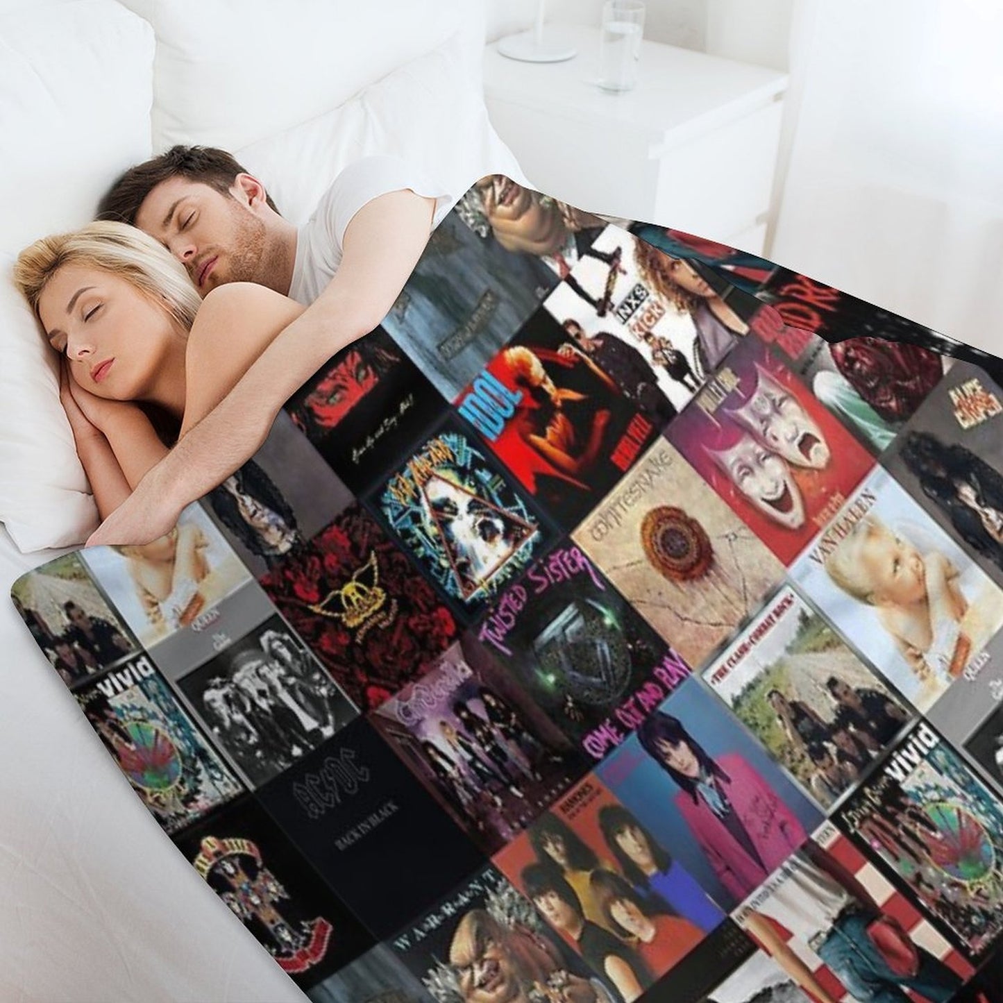 1980s Rock Classics Eco-conscious Throw Blanket