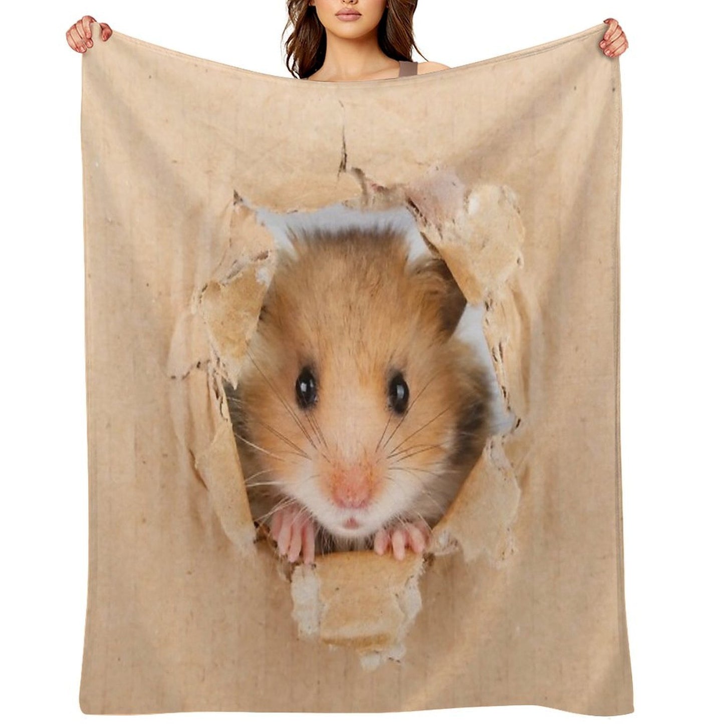 Cute Hamster Multi-functional Throw Blanket