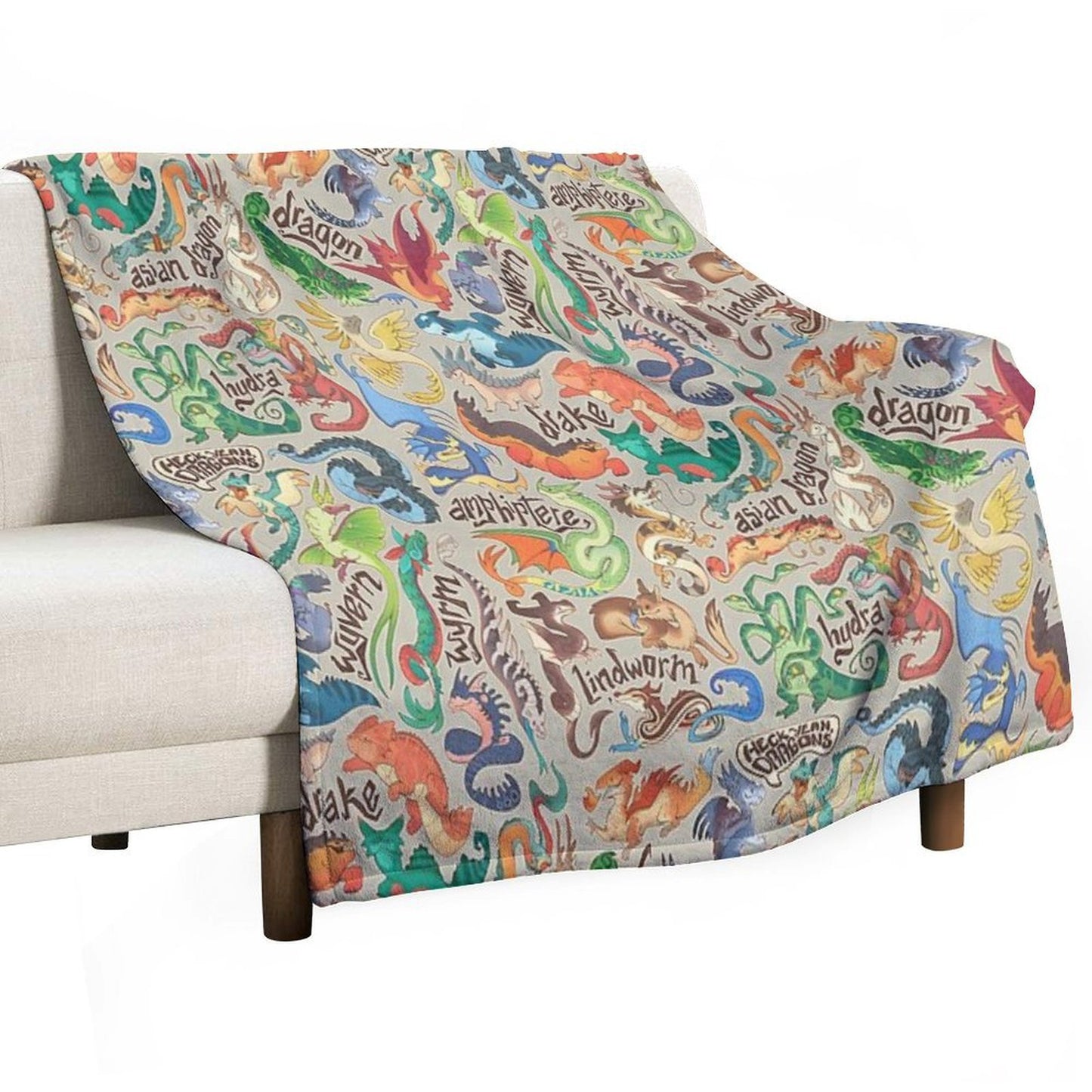 Mini Dragon Compendium Eco-conscious Throw Blanket
