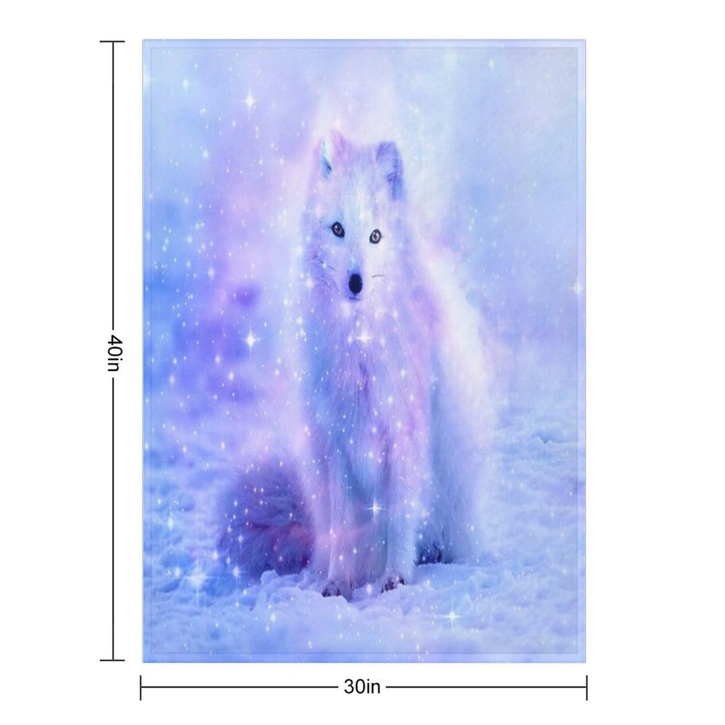 Arctic Iceland Fox Compact Throw Blanket