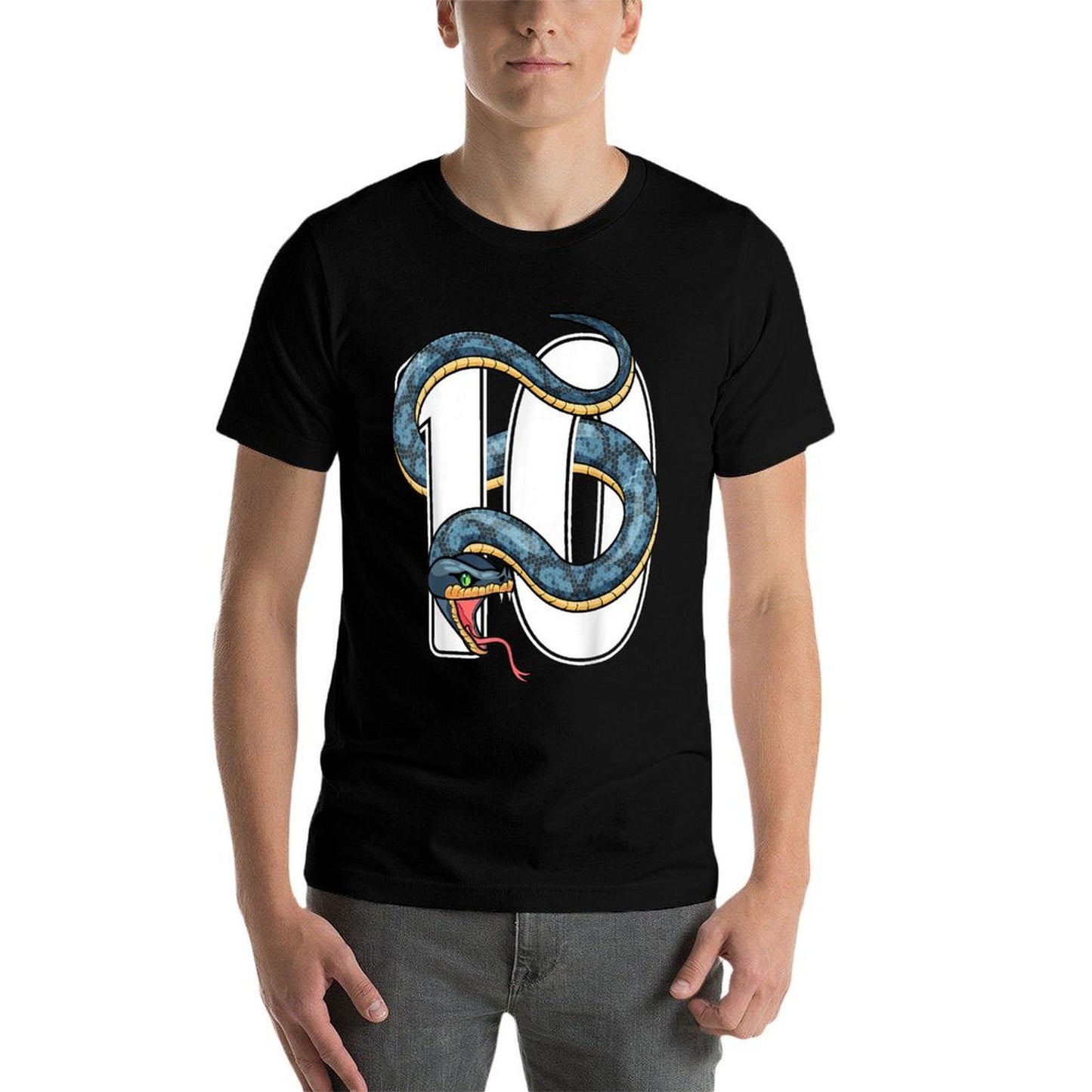 10th Birthday Snake Lover Ten 10 Year Old Birthday Boy Girl Affordable Price T-Shirt