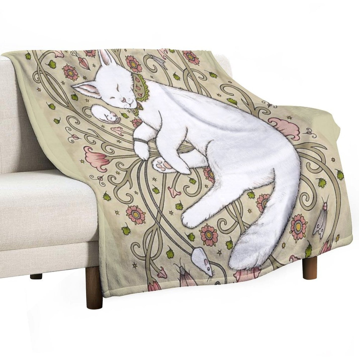 Mice And Moths Plush Throw Blanket