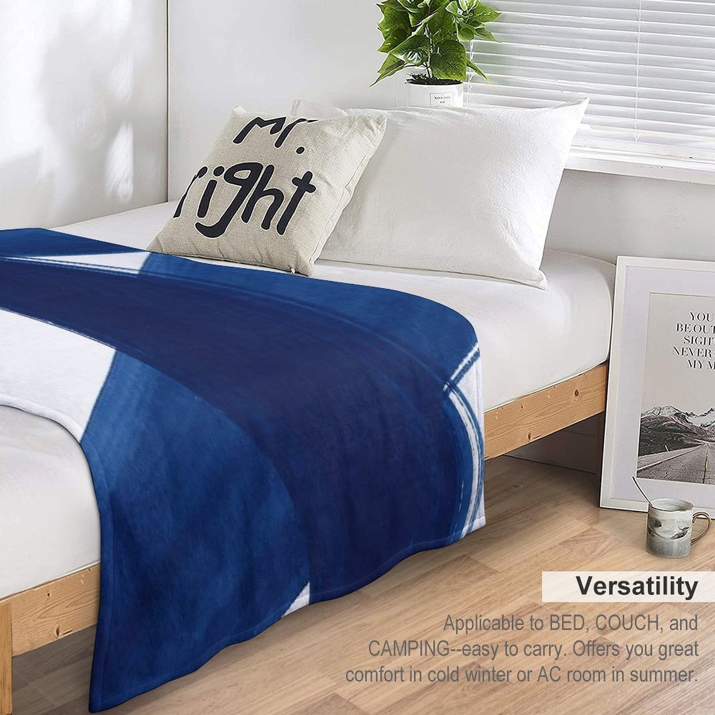 Abstract Brushstrokes No. 3 Eco-conscious Throw Blanket
