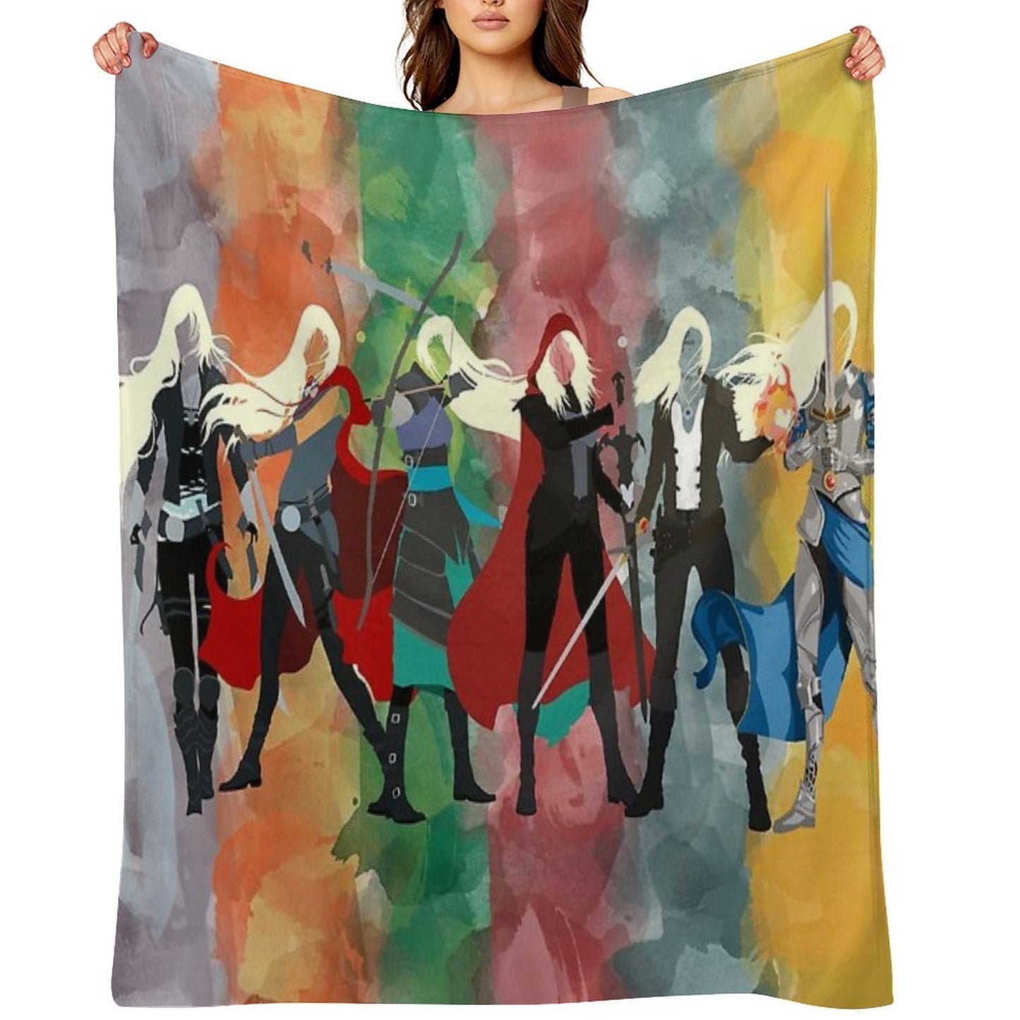 Throne of Glass Series Watercolor Durable Throw Blanket