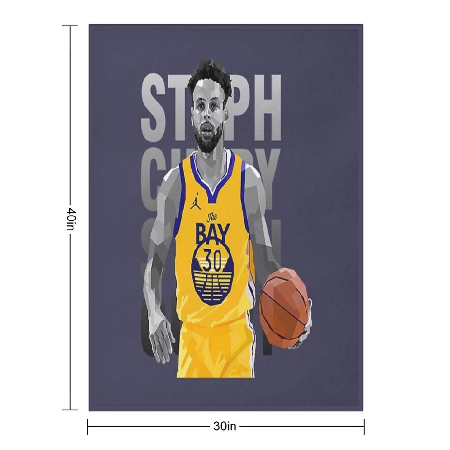 Stephen Curry WPAP Durable Throw Blanket