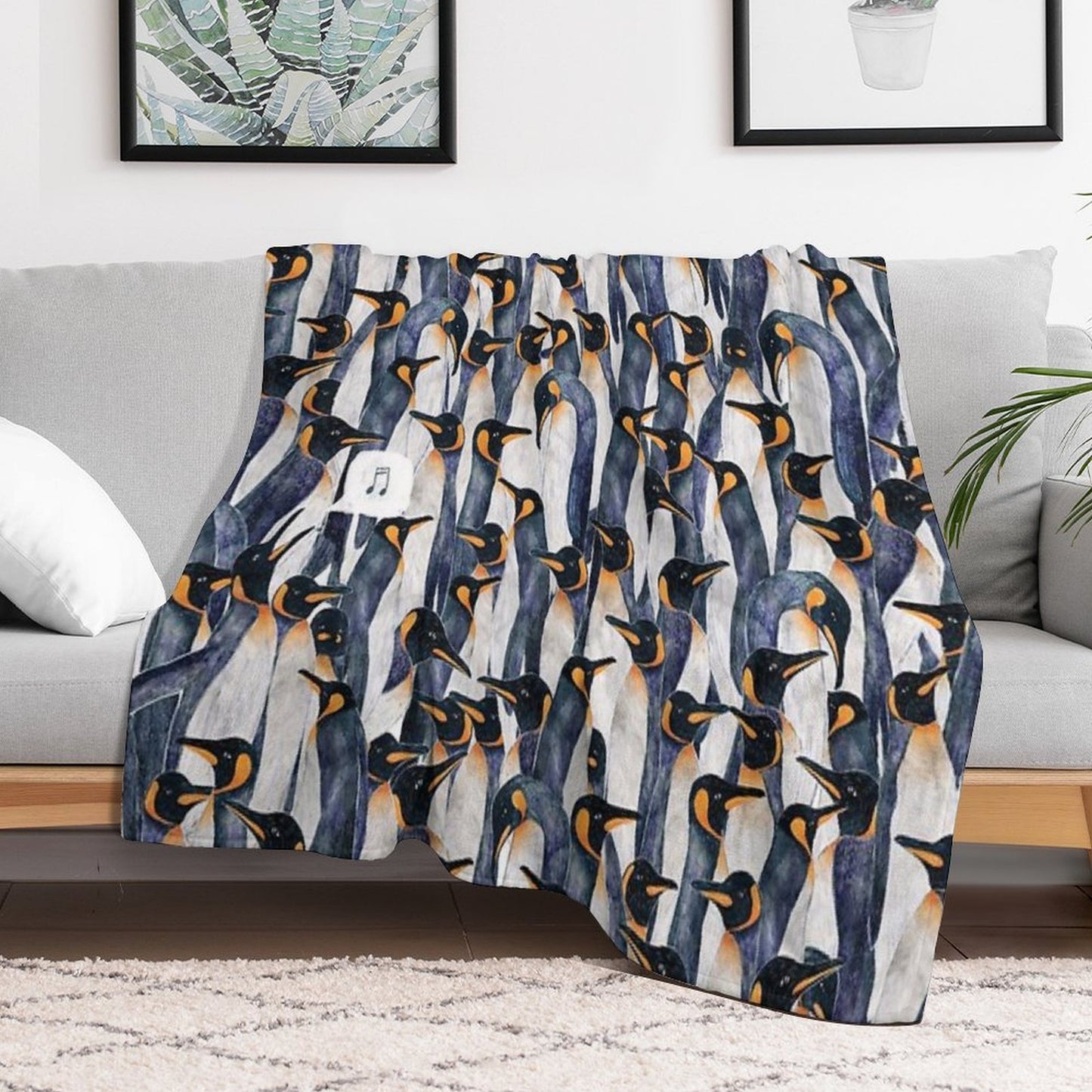 Singing Penguin Durable Throw Blanket