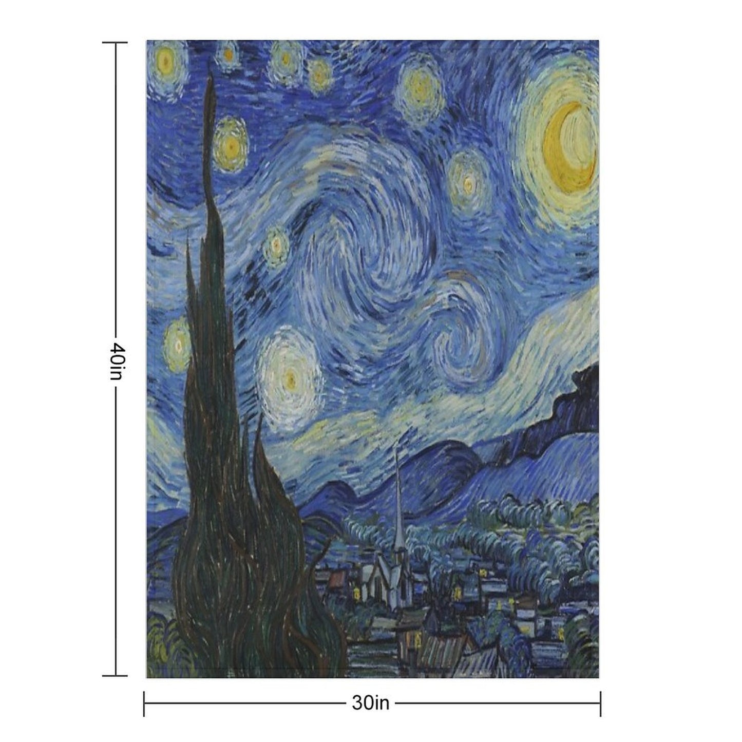 Starry Night (Vincent Van Gogh) Comfort Throw Blanket
