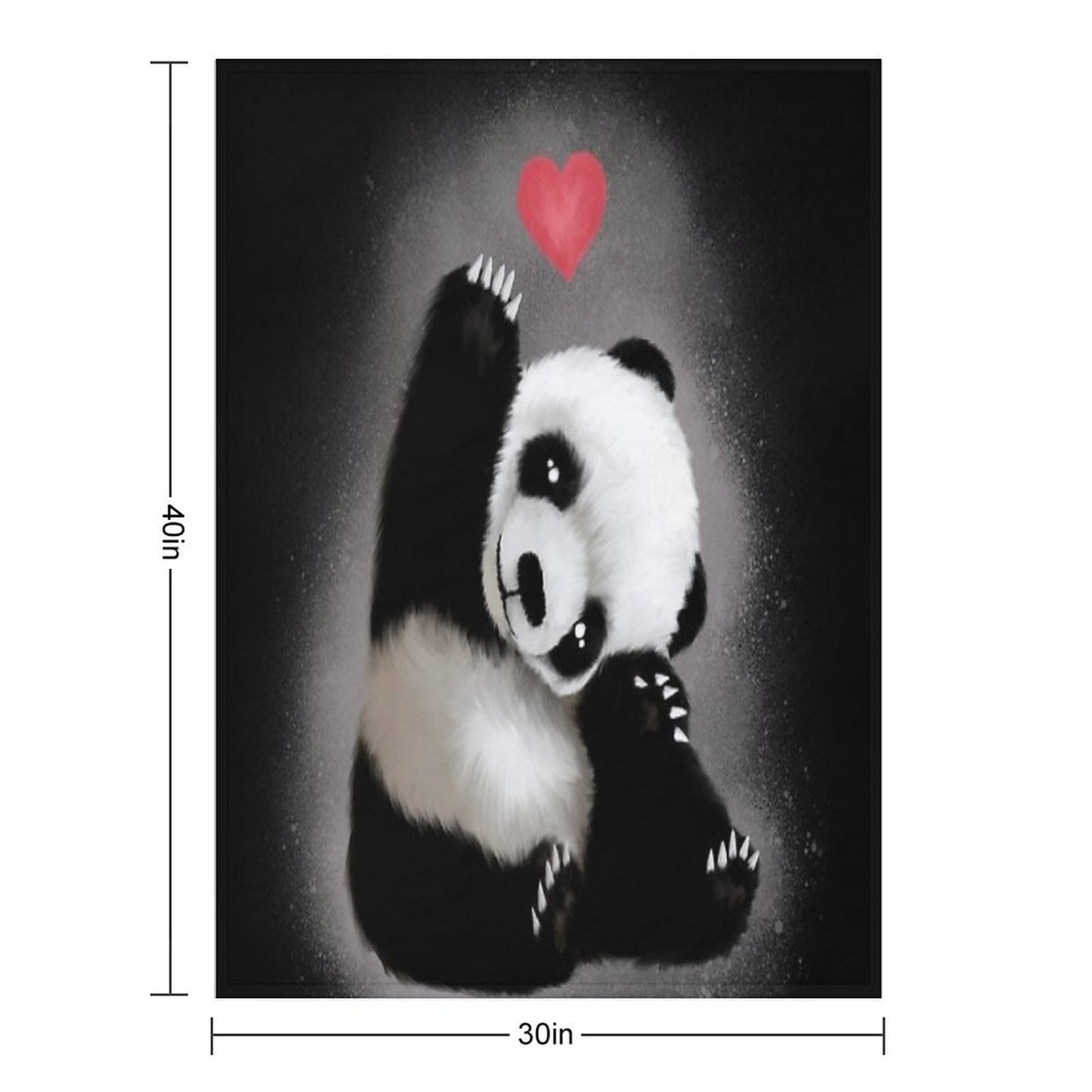 Panda Love Machine-washable Throw Blanket