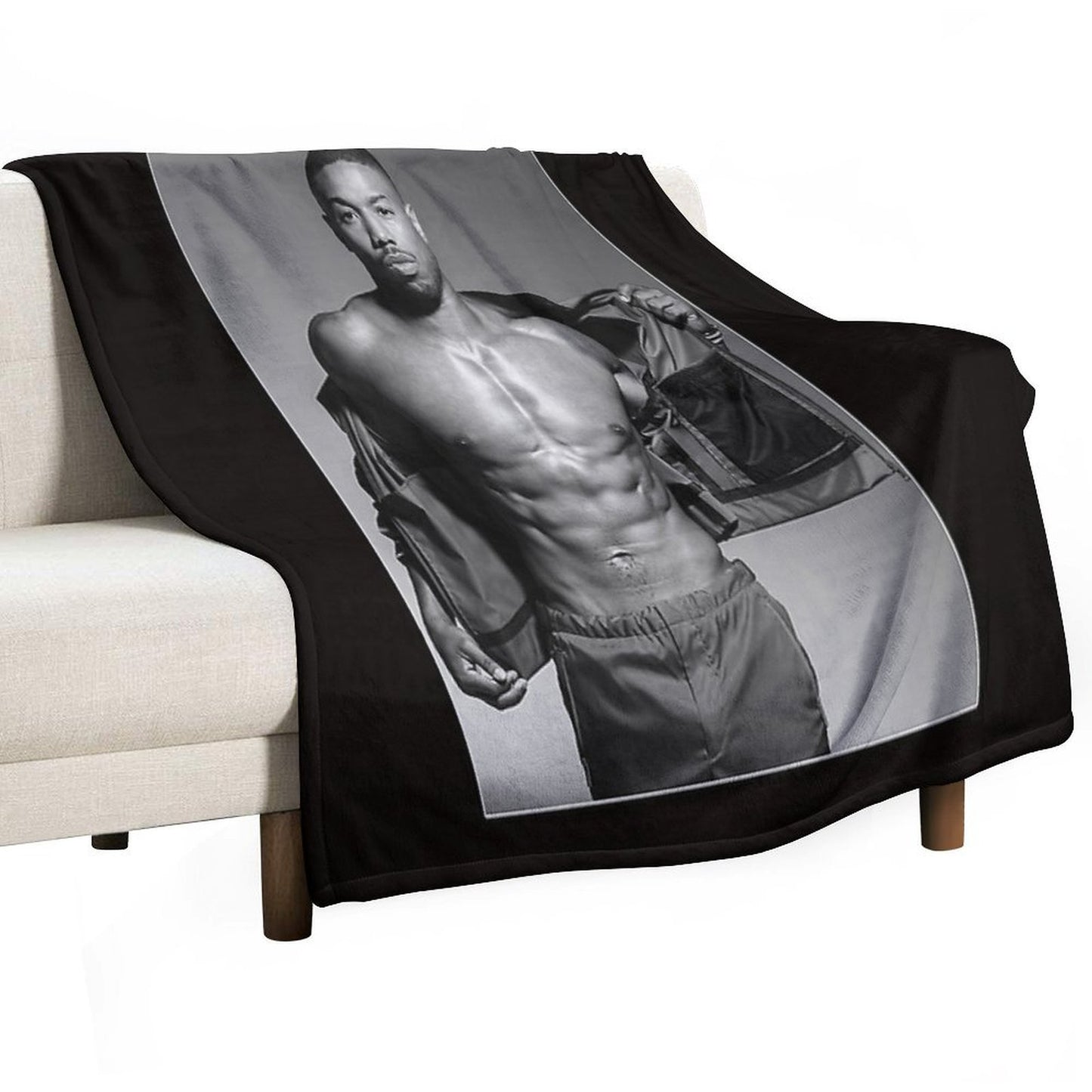 Michael B Jordan Fan Art & Merch Essential T-Shirt Gift-ready Throw Blanket