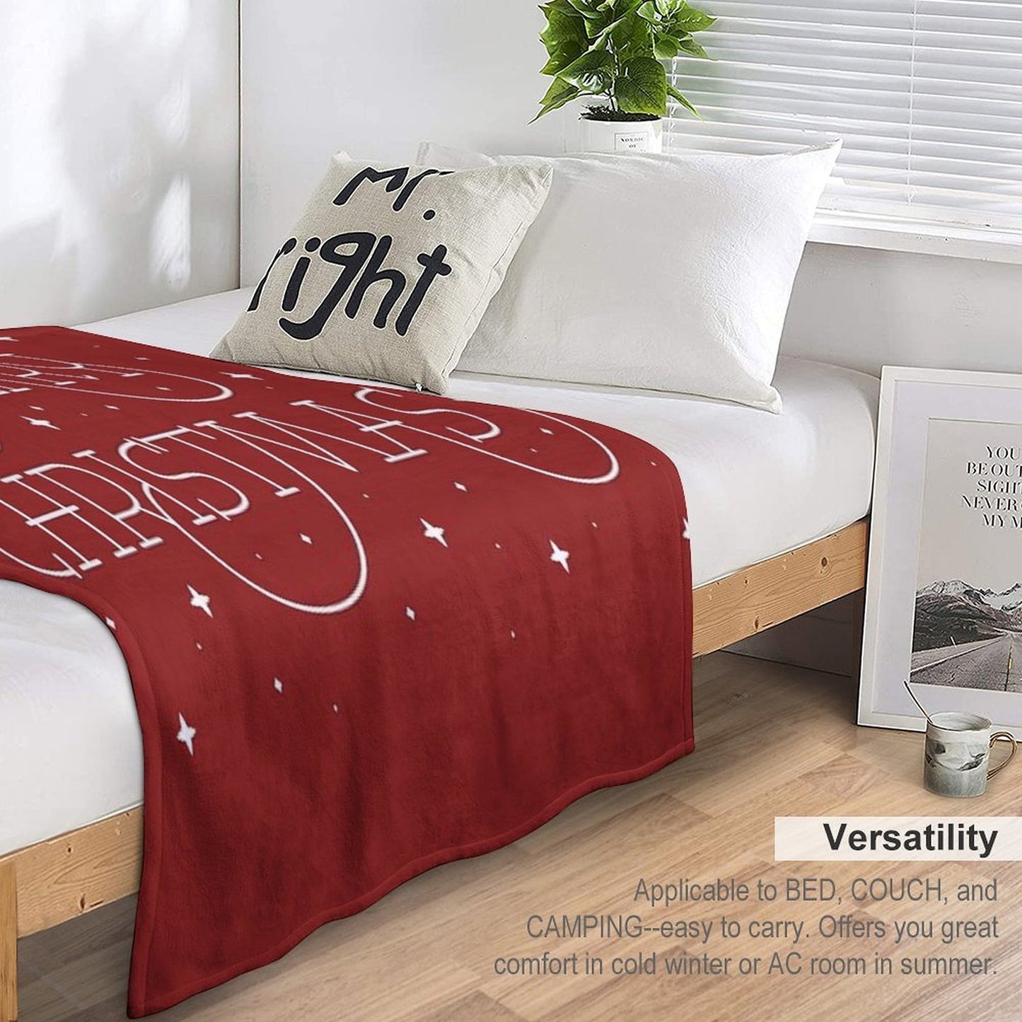 Merry Christmas Easy Care Throw Blanket