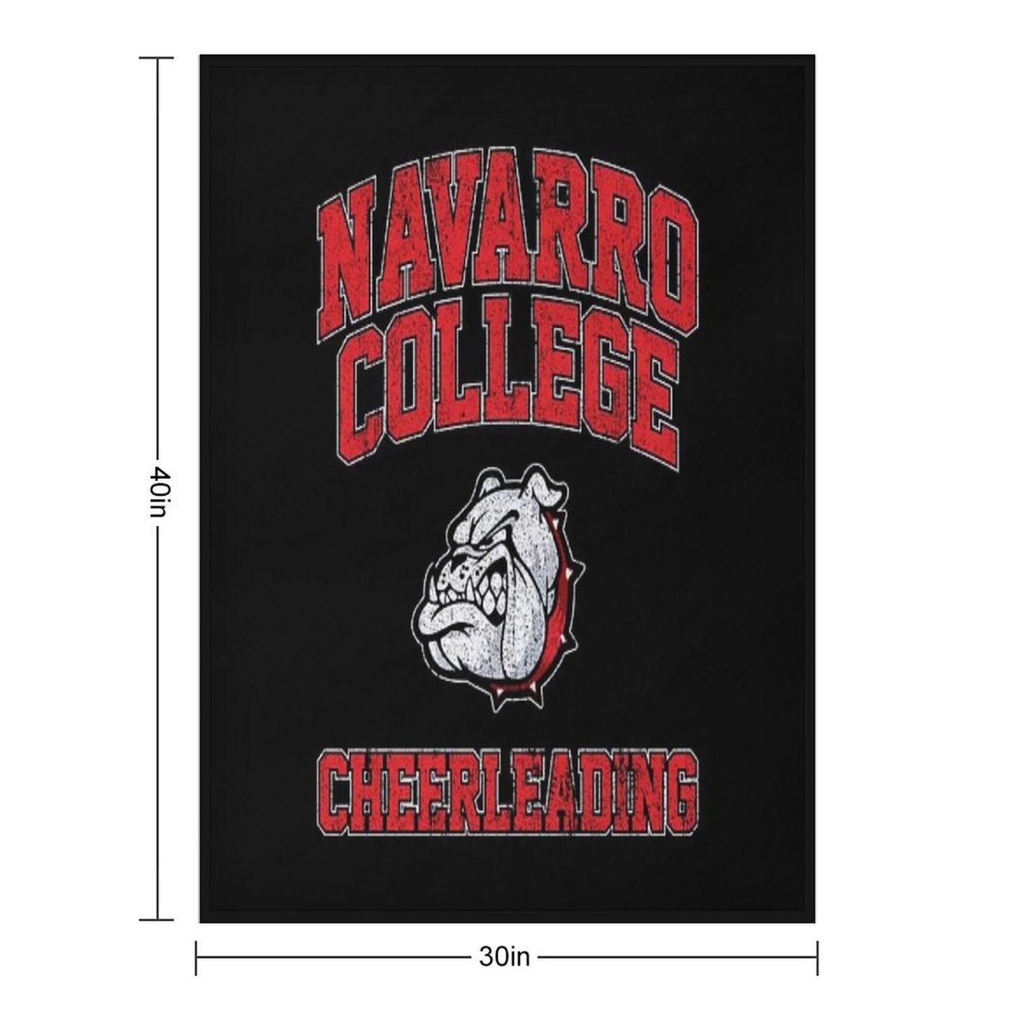 Navarro Bulldogs Cheerleading Machine-washable Throw Blanket