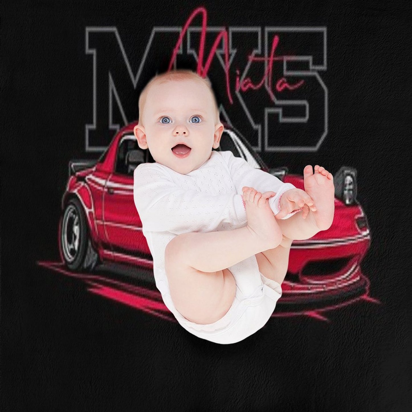 Red Mazda MX5 Miata Durable Throw Blanket