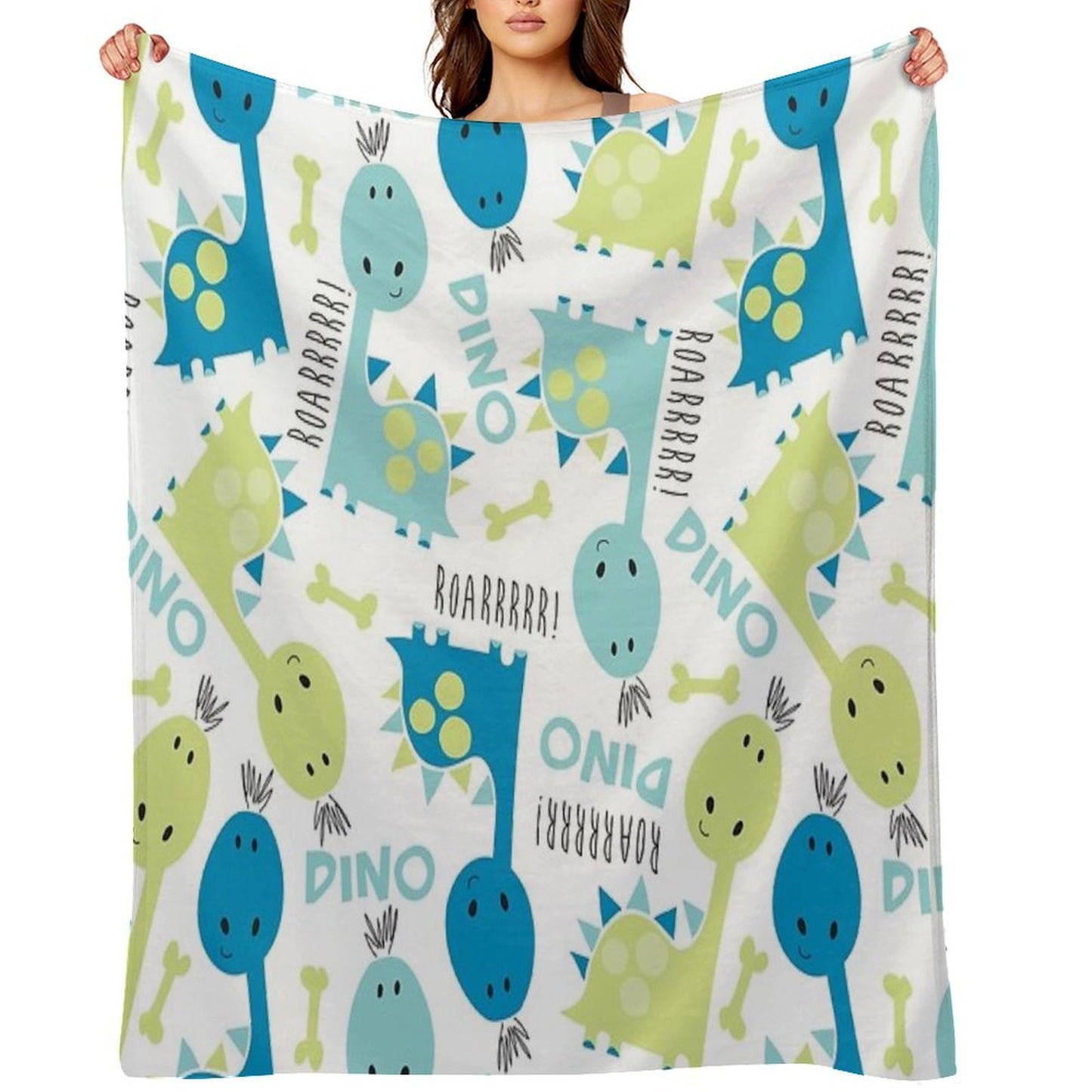 Little Roarrrrrr Dinosaurs Compact Throw Blanket