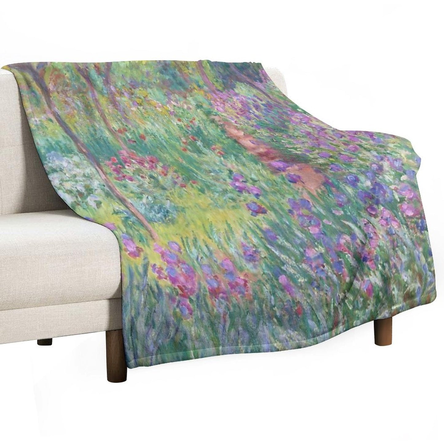 The Artist's Garden at Giverny Eco-conscious Throw Blanket