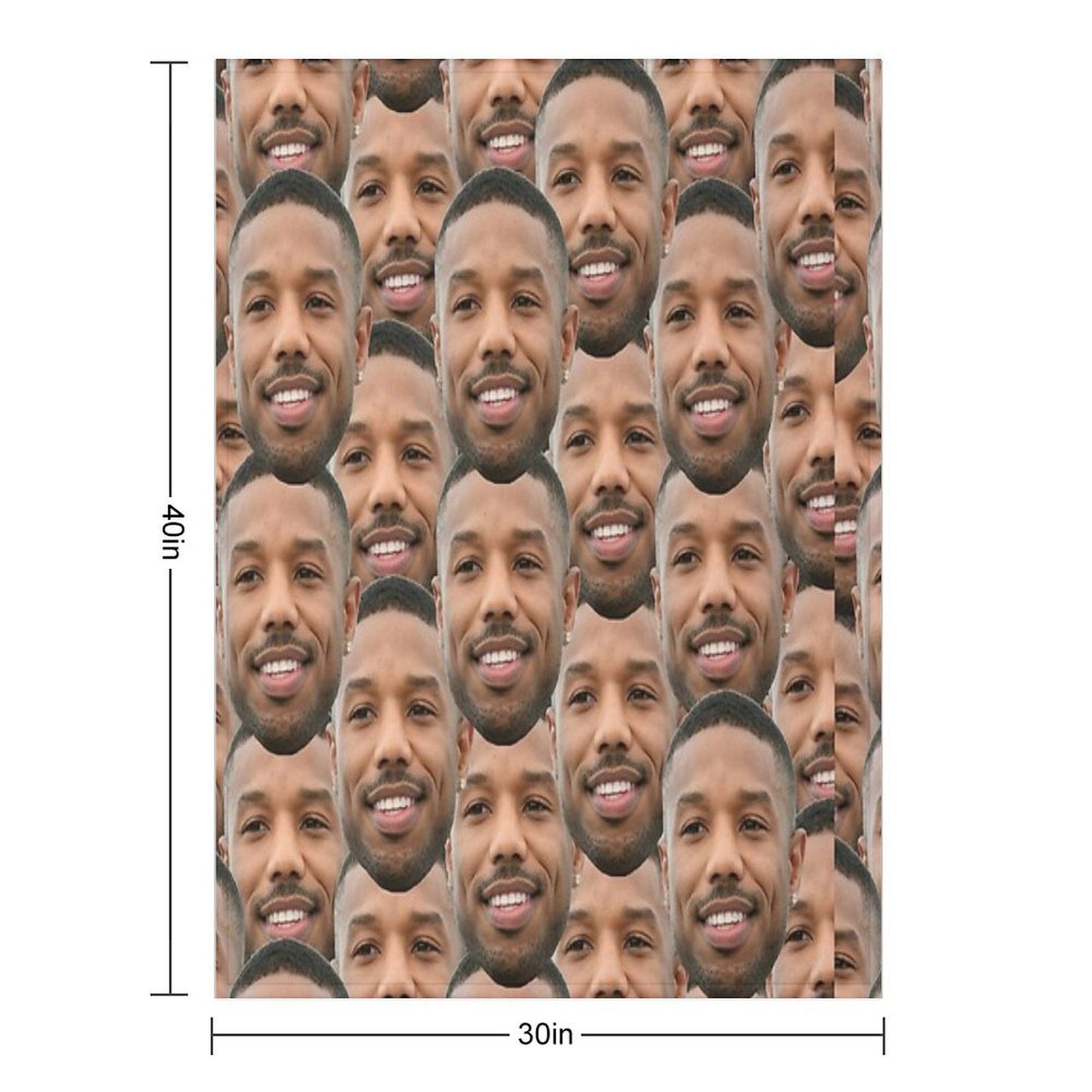 Michael B Jordan Heads Lightweight Throw Blanket
