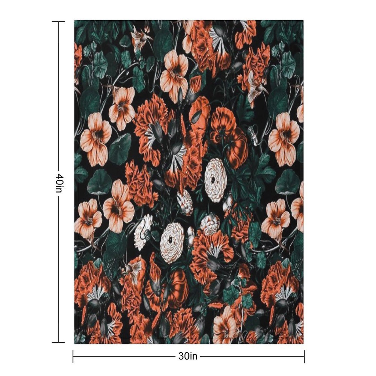 NIGHT FOREST XVII-A Eco-conscious Throw Blanket