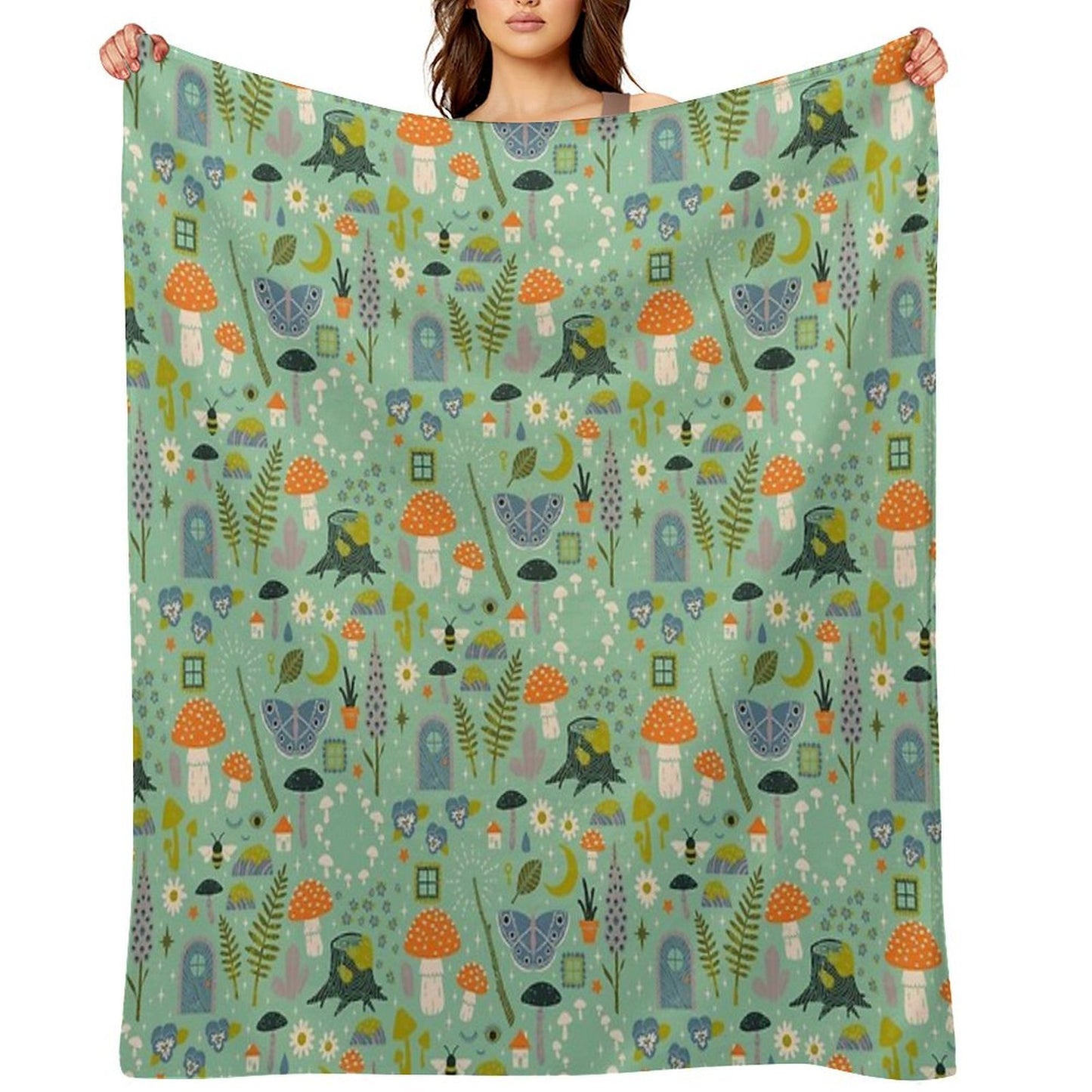 Fairy Garden Versatility Throw Blanket