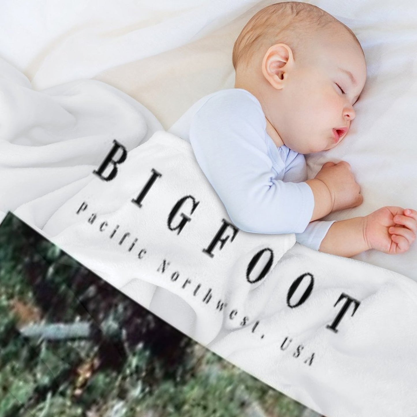 Minimalist Cryptids Bigfoot Eco-conscious Throw Blanket