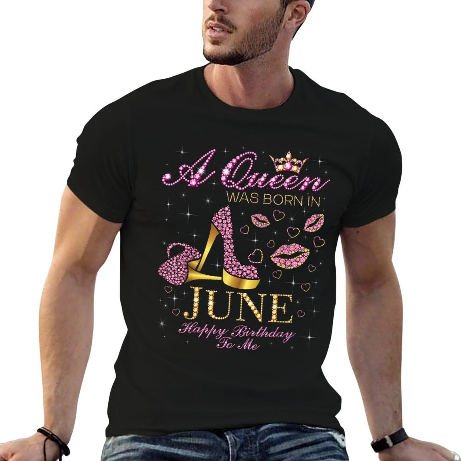 A Queen Was Born in June Happy Birthday To Me  Quick-drying T-Shirt