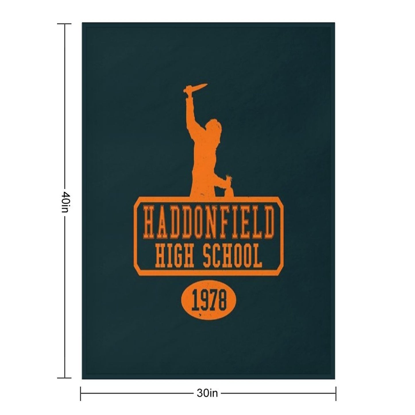 Michael Myers Haddonfield 1978 Sustainable Throw Blanket