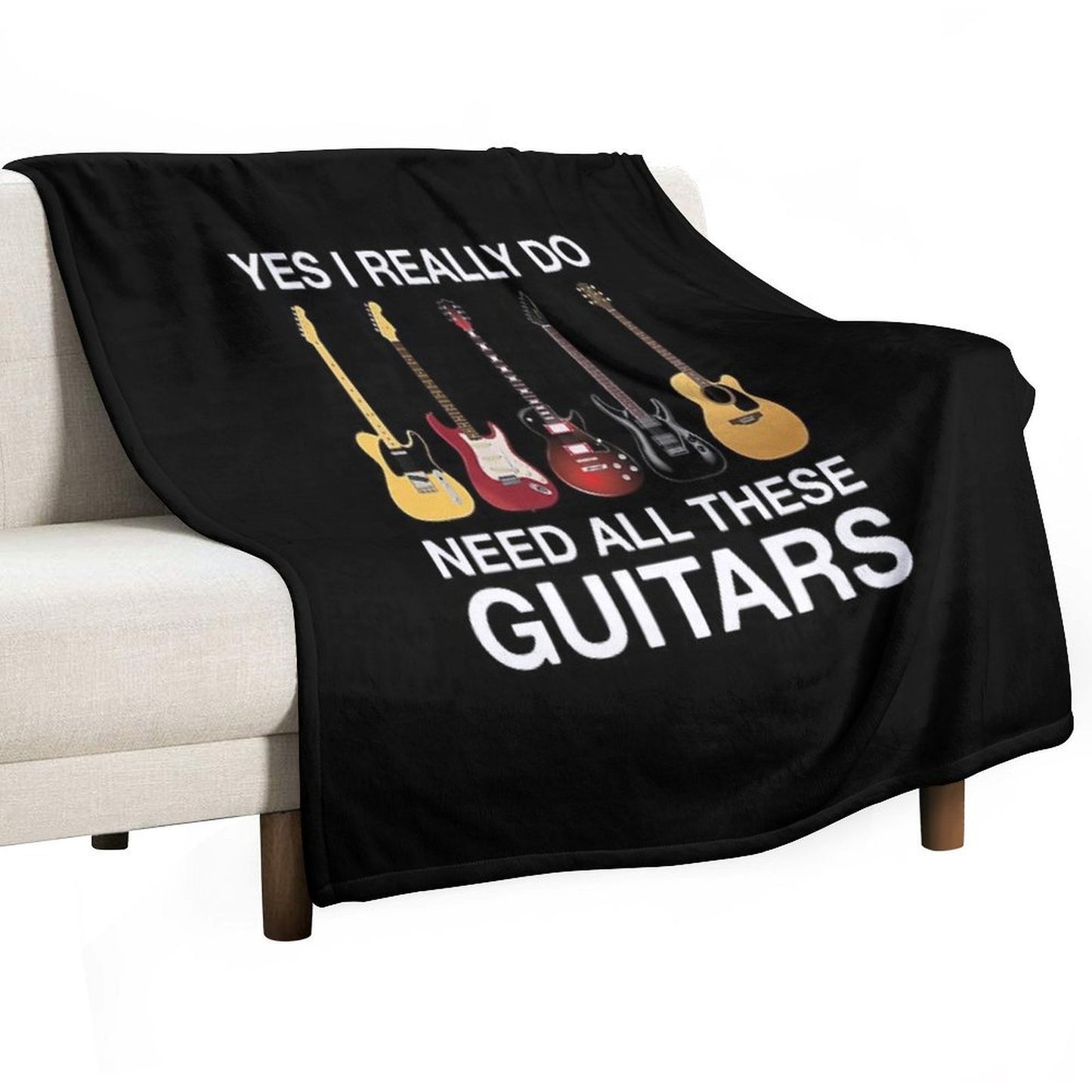 Yes I Really Do Need All These Guitars Comfort Throw Blanket