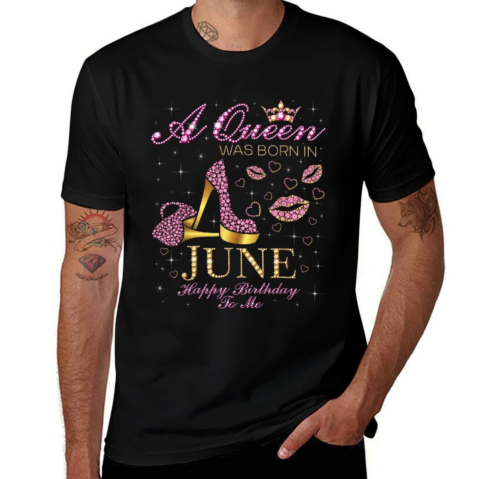 A Queen Was Born in June Happy Birthday To Me  Quick-drying T-Shirt