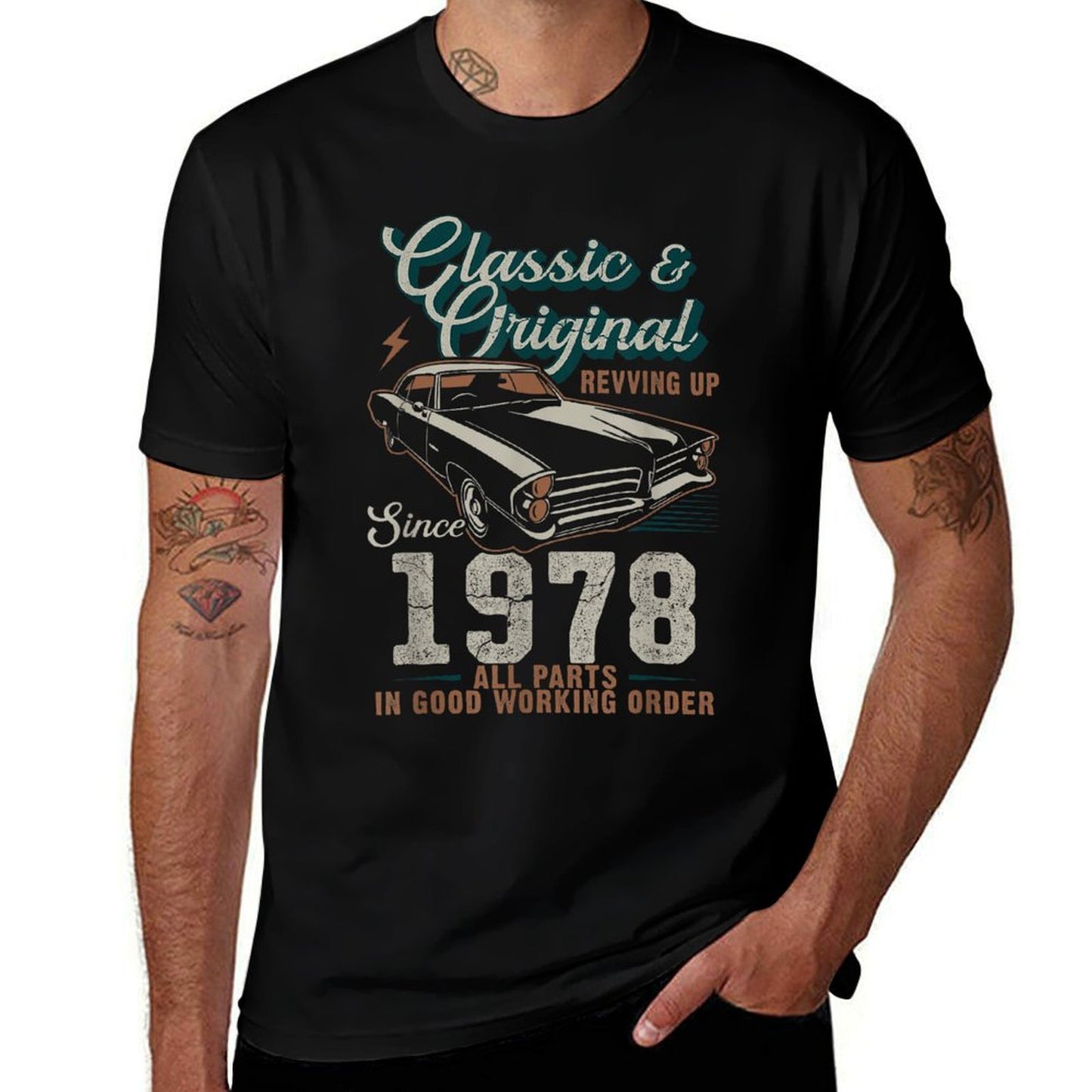 Born 1978 Vintage Classic Car 47th Birthday Graphic-printed T-Shirt