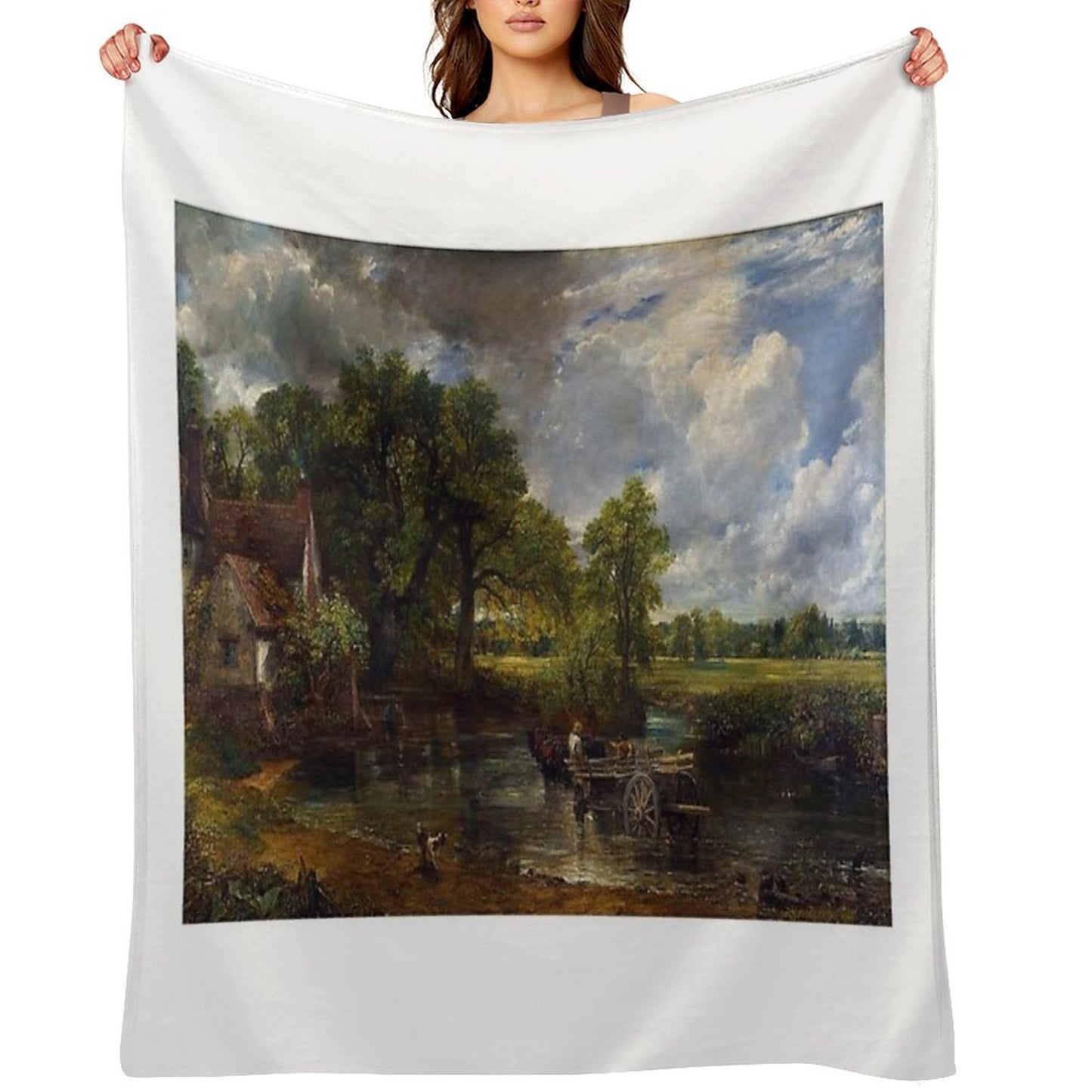 John Constable - The Hay Wain All-season Throw Blanket