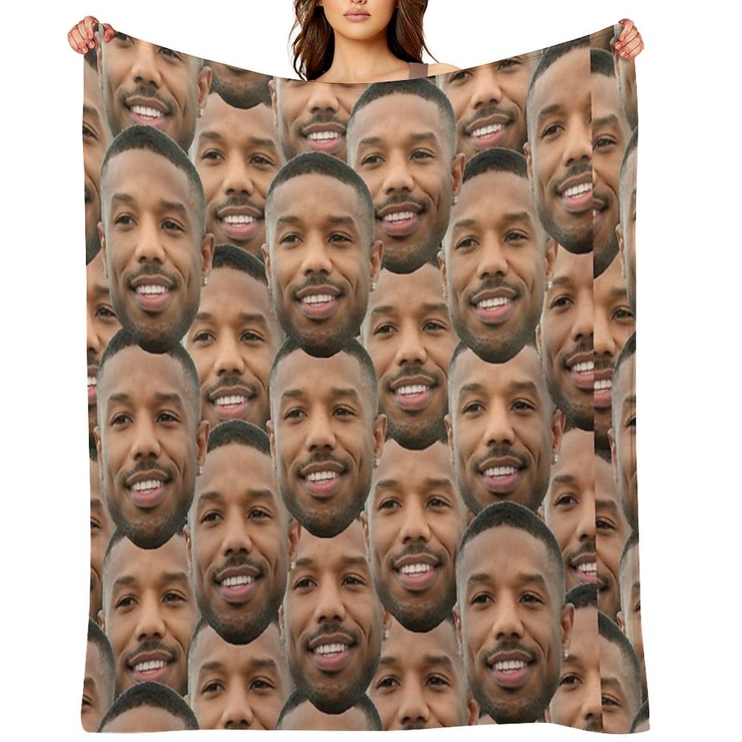 Michael B Jordan Heads Lightweight Throw Blanket