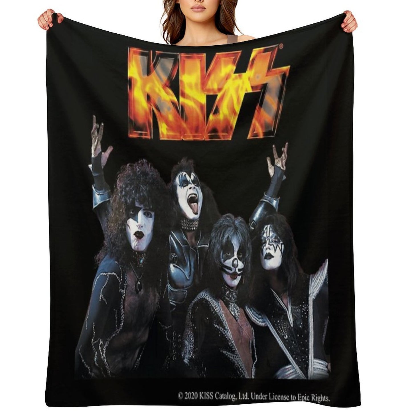 KISS Band Easy Care Throw Blanket