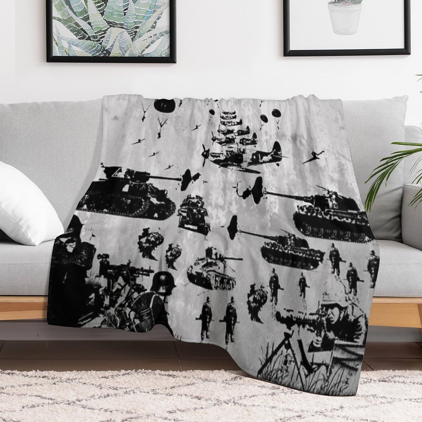 1944 WORLD WAR 2 Lightweight Throw Blanket