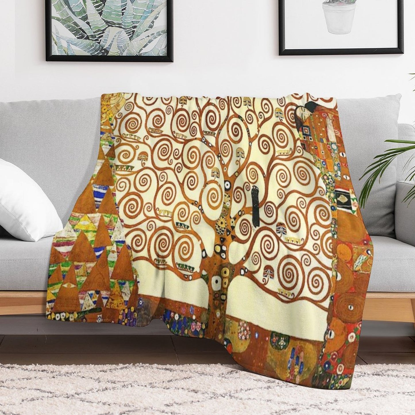 HD The Tree of Life, 1905 by Gustav Klimt - HIGH DEFINITION Compact Throw Blanket