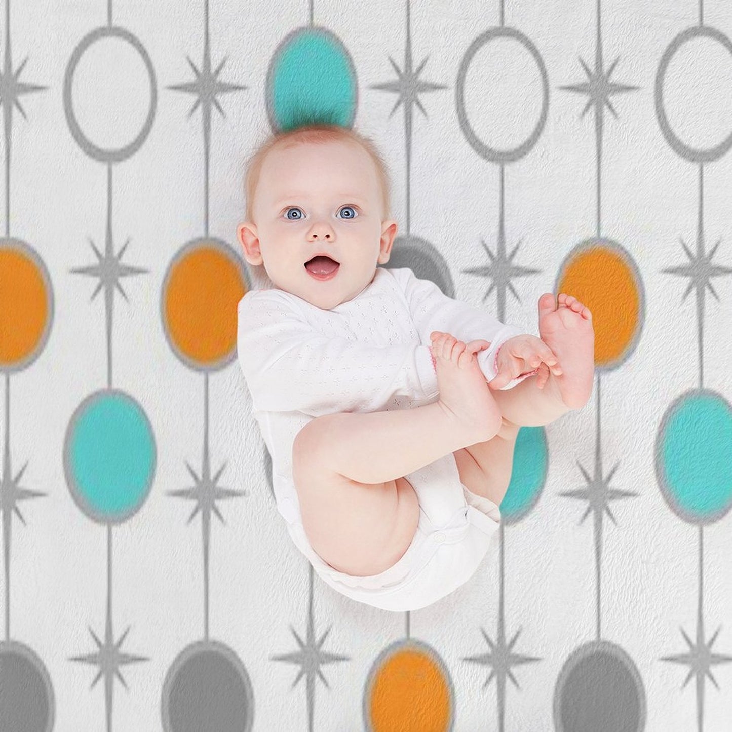 Retro Dots And Starbursts Durable Throw Blanket
