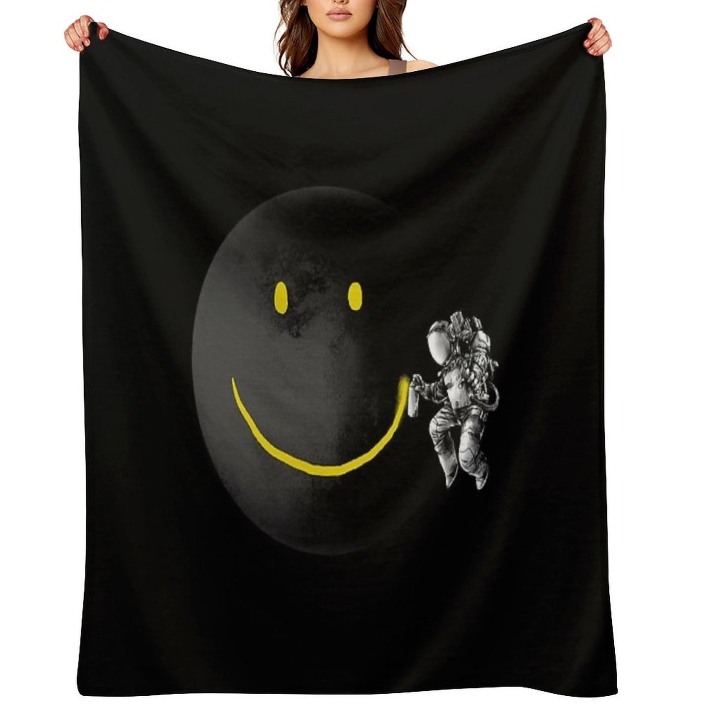 Make A Smile Easy Care Throw Blanket