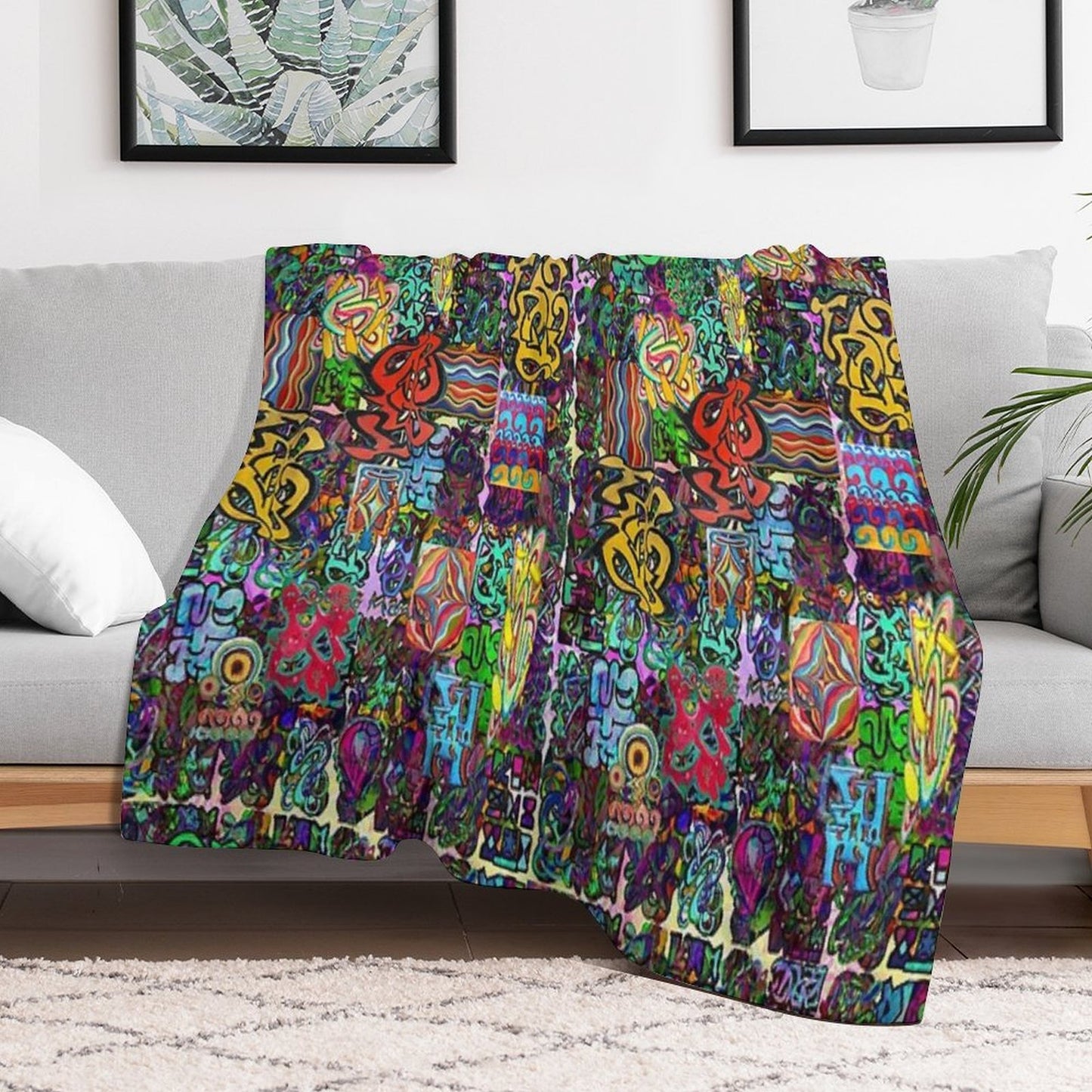 Pop Abstract Durable Throw Blanket