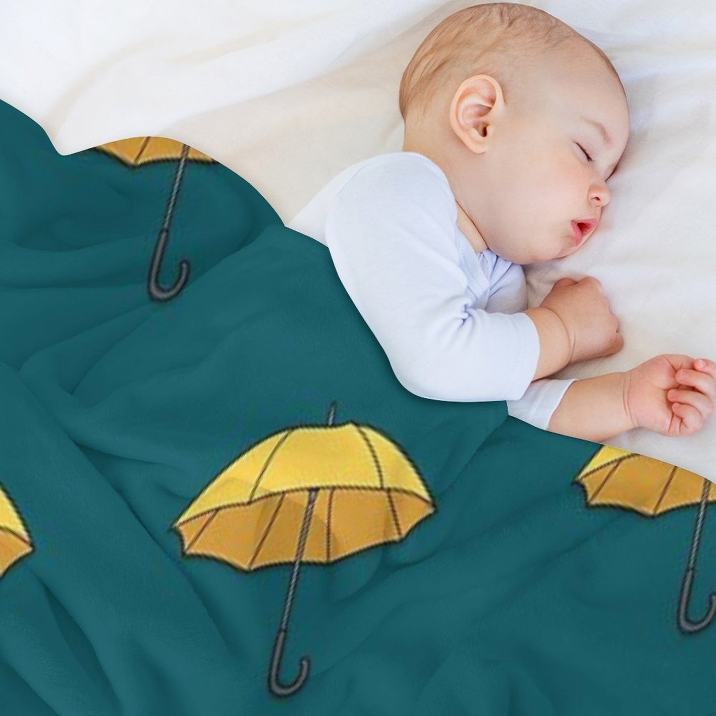 Yellow Umbrella Comfort Throw Blanket