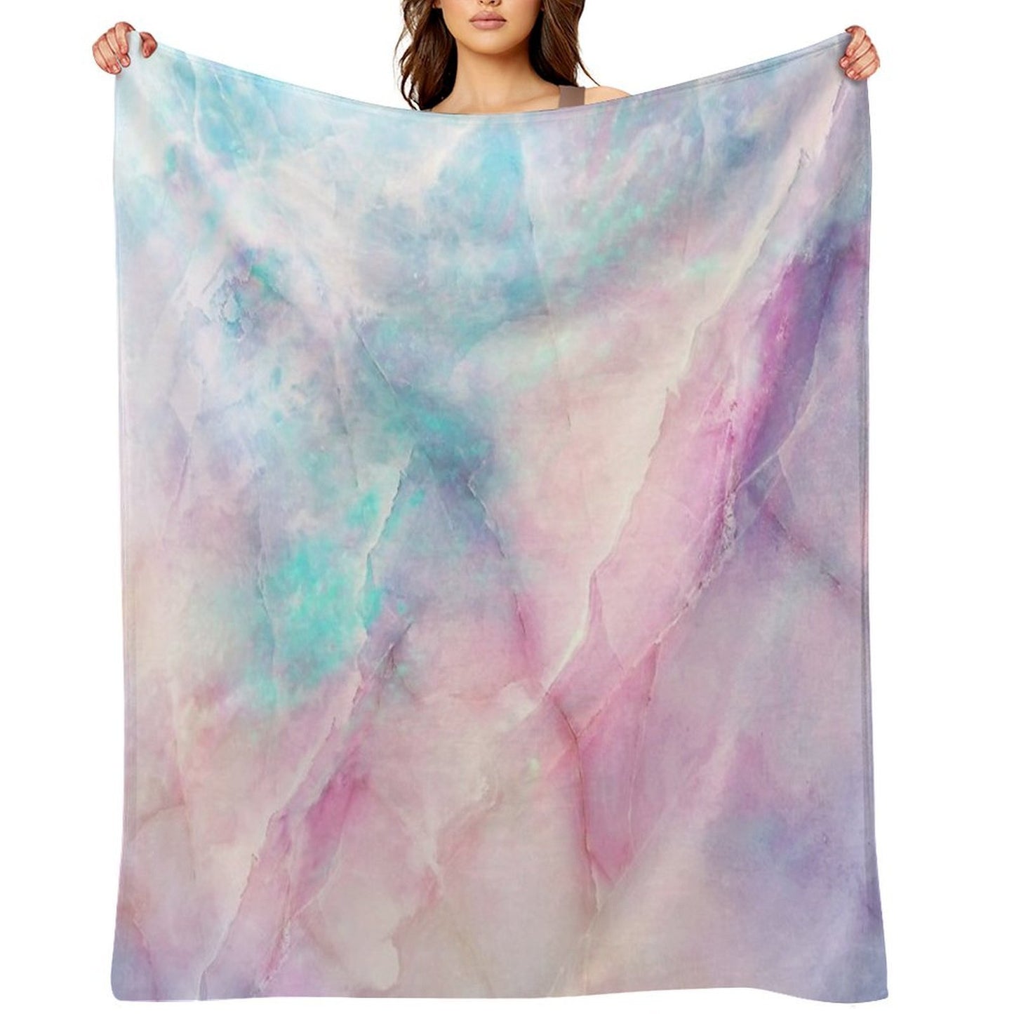 Iridescent Marble Anti-pilling Throw Blanket