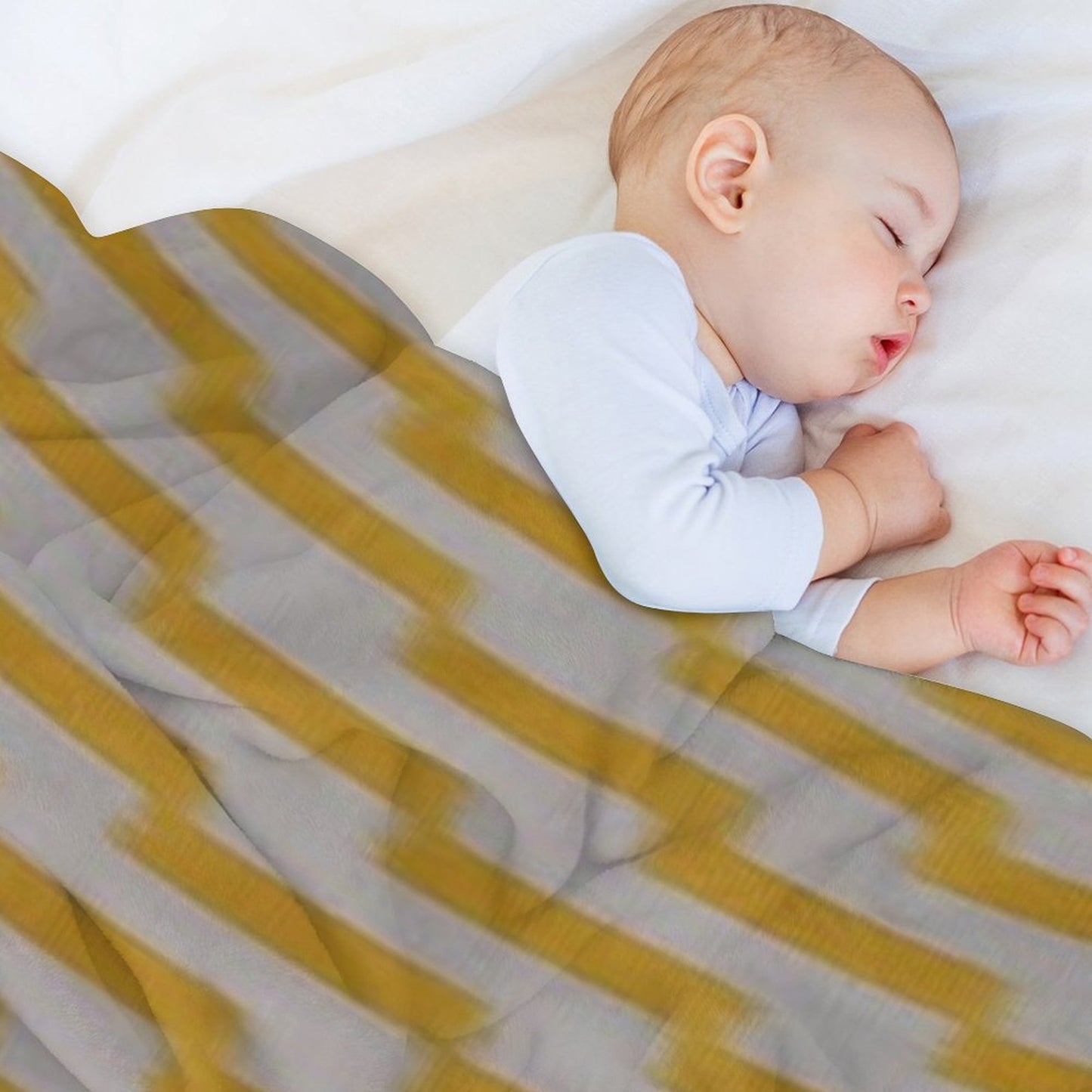 Yellow Ikat Design Travel-friendly Throw Blanket