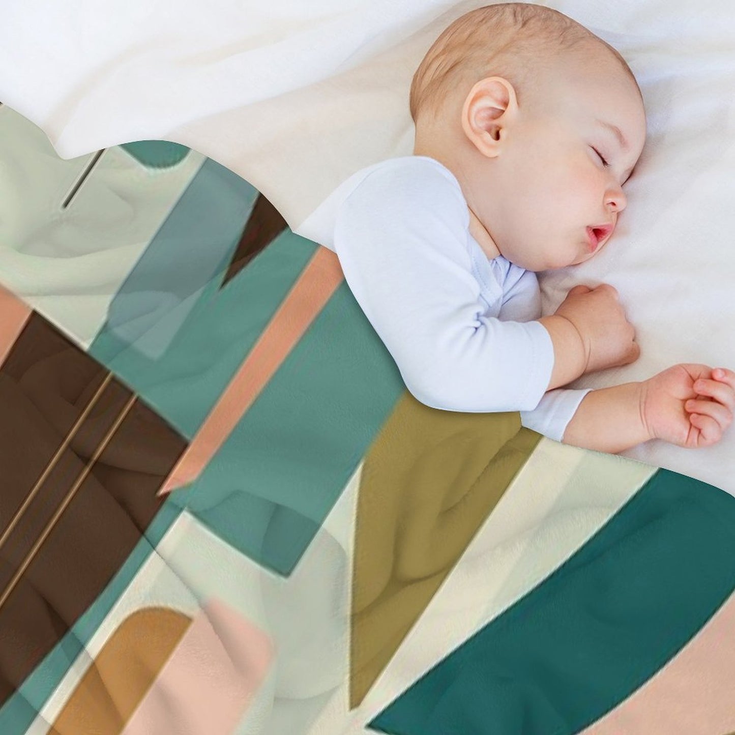 Mid Century Modern Geometric Abstract Retro Shapes Pattern Anti-pilling Throw Blanket
