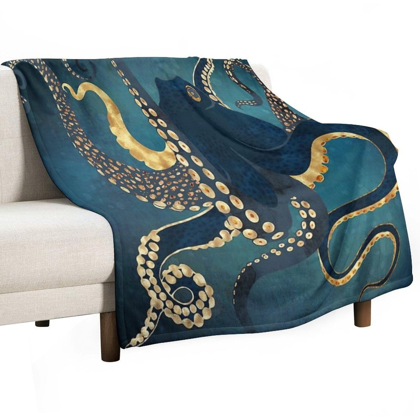 Metallic Octopus IV Gift-ready Throw Blanket