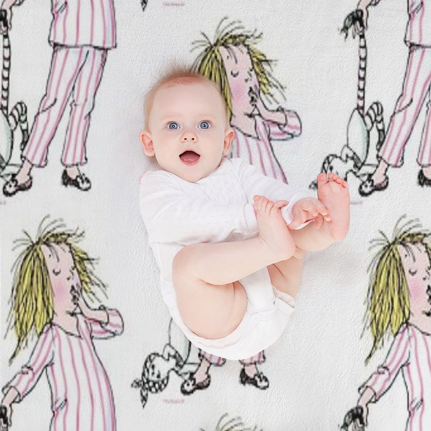 Yawning Eloise in Her Pajamas Eco-conscious Throw Blanket